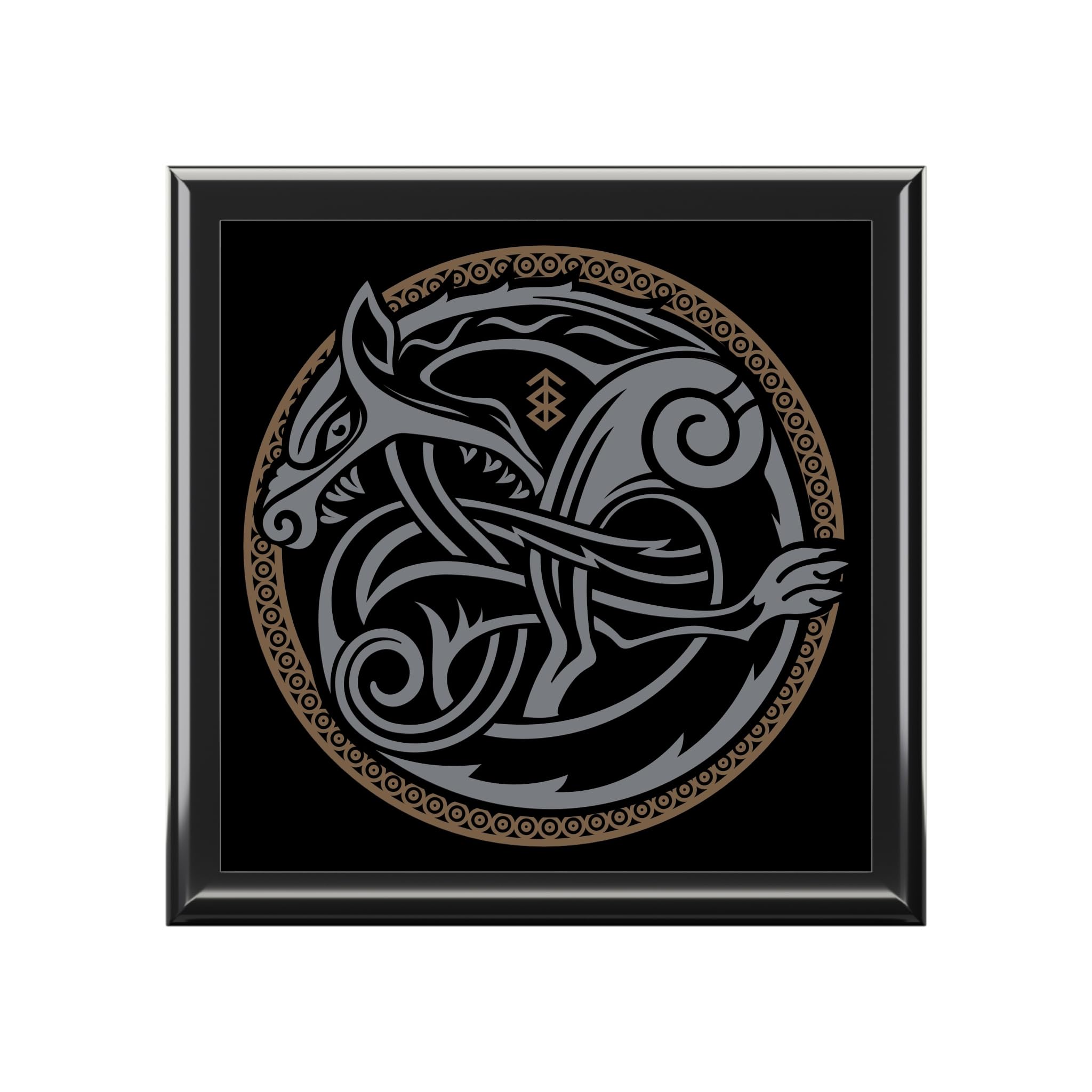 Jewelry Box, Fenrir Celtic Wolf, Trinket Box, Jewelry Storage, Gift for Her