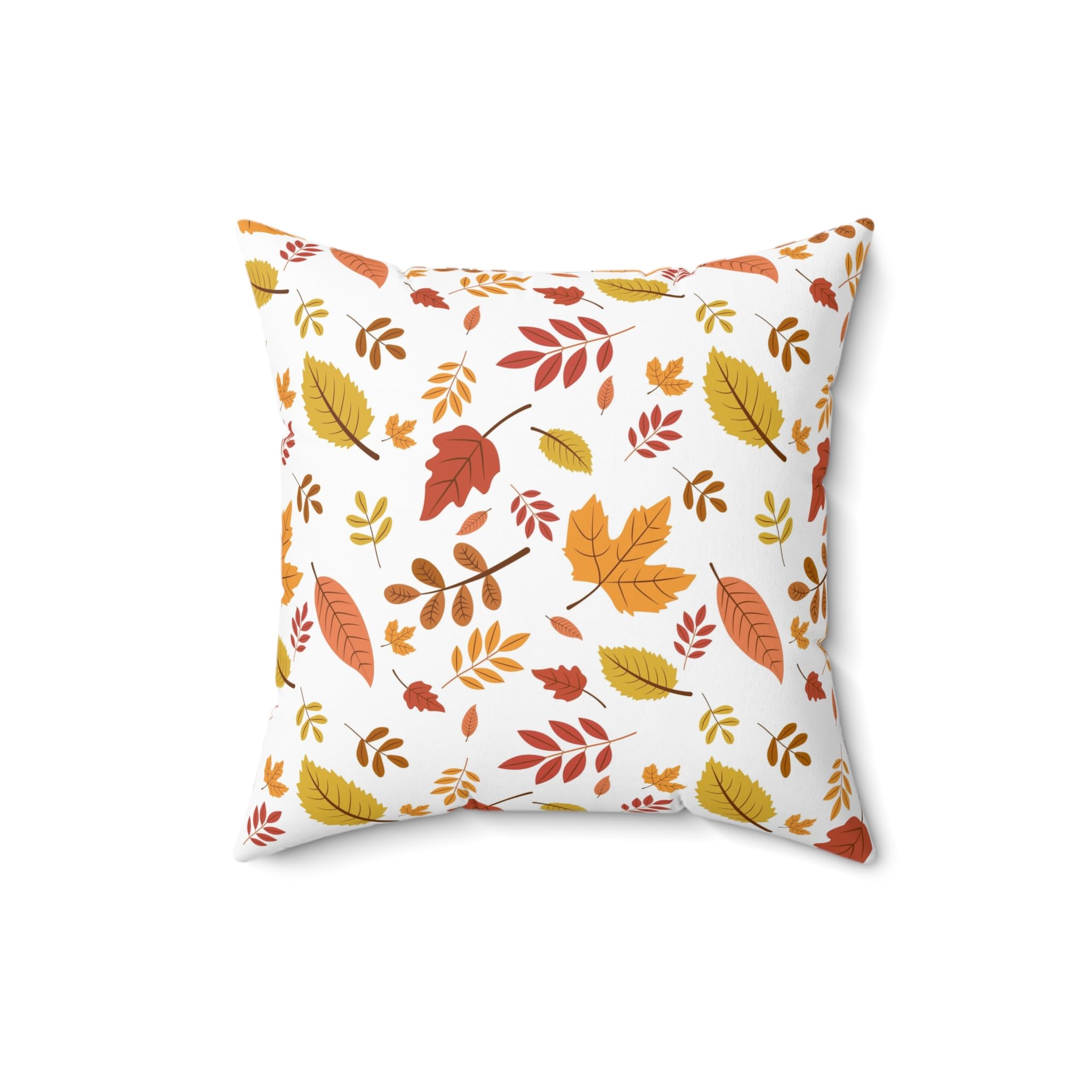 Autumn Spun Polyester Square Pillow, Fall Decor, Cozy Home Accent, Seasonal Pillow, Decorative Throw Cushion