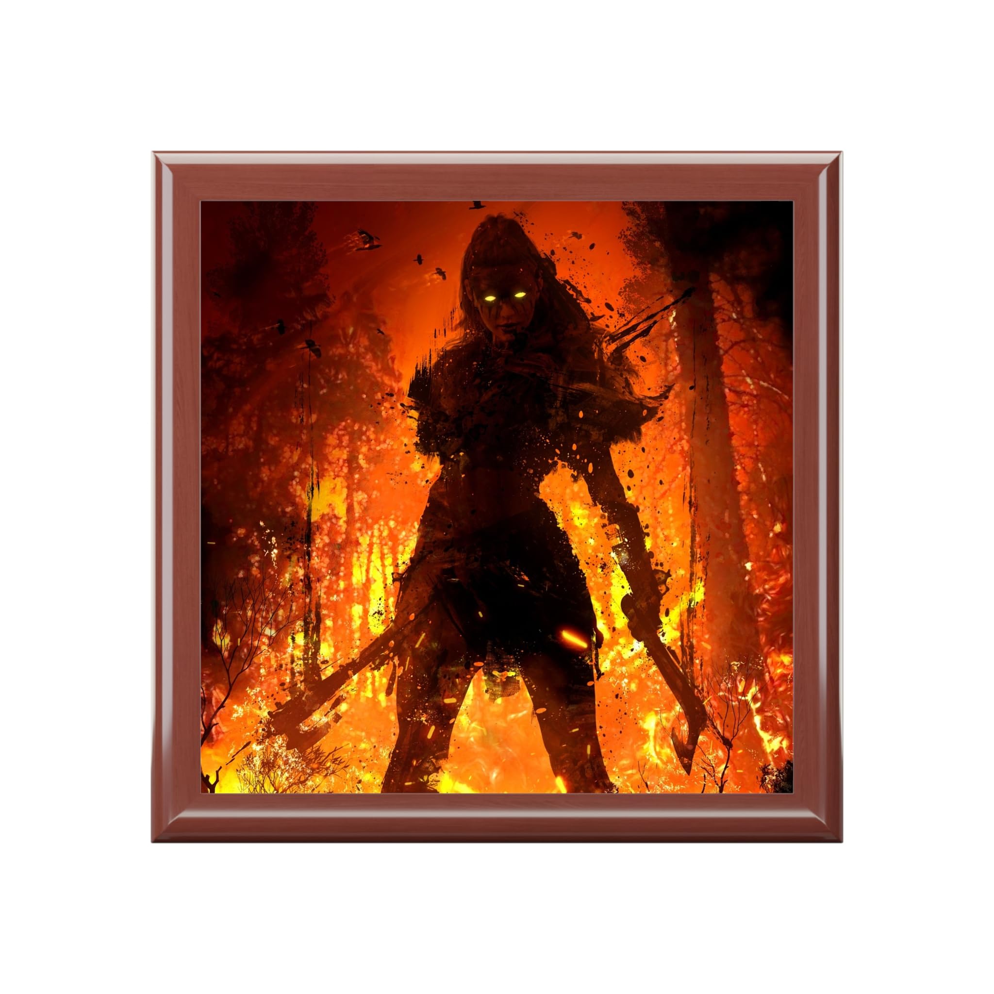 Jewelry Box, Viking Shield Maiden Design, Gothic Home Decor, Dark Fantasy Gift