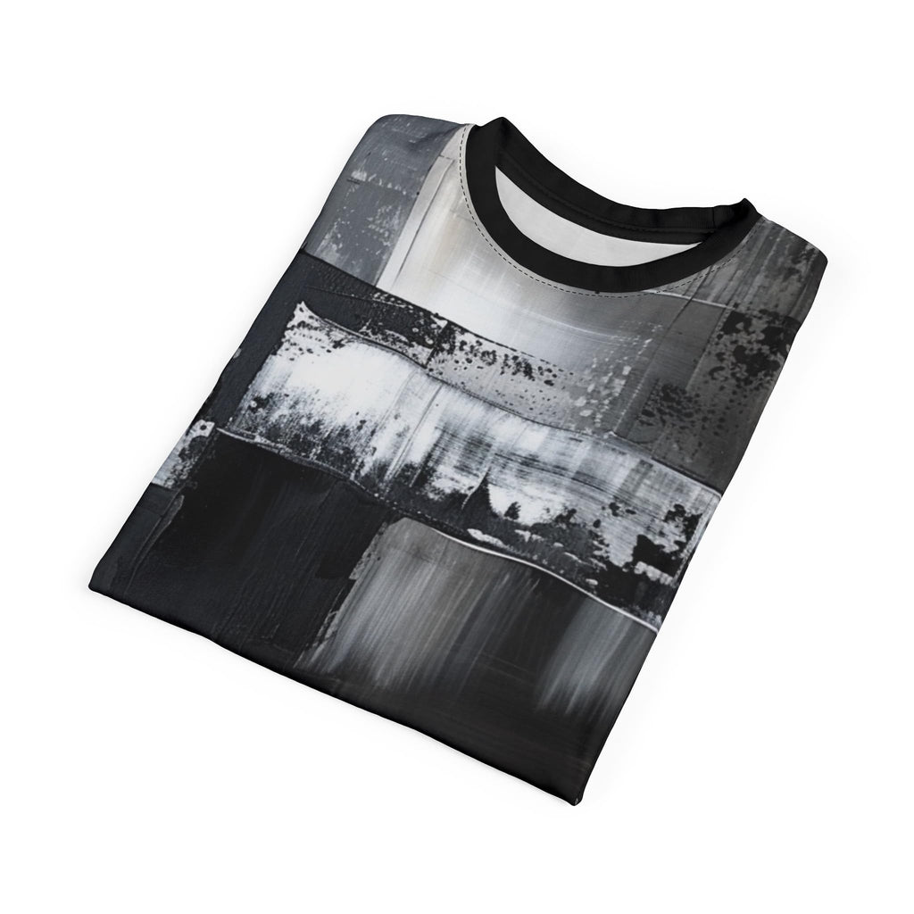Monochrome Tee, Modern Art Design Print T-Shirt, Unisex Graphic Shirt, Minimalist Clothing, Black and White Top