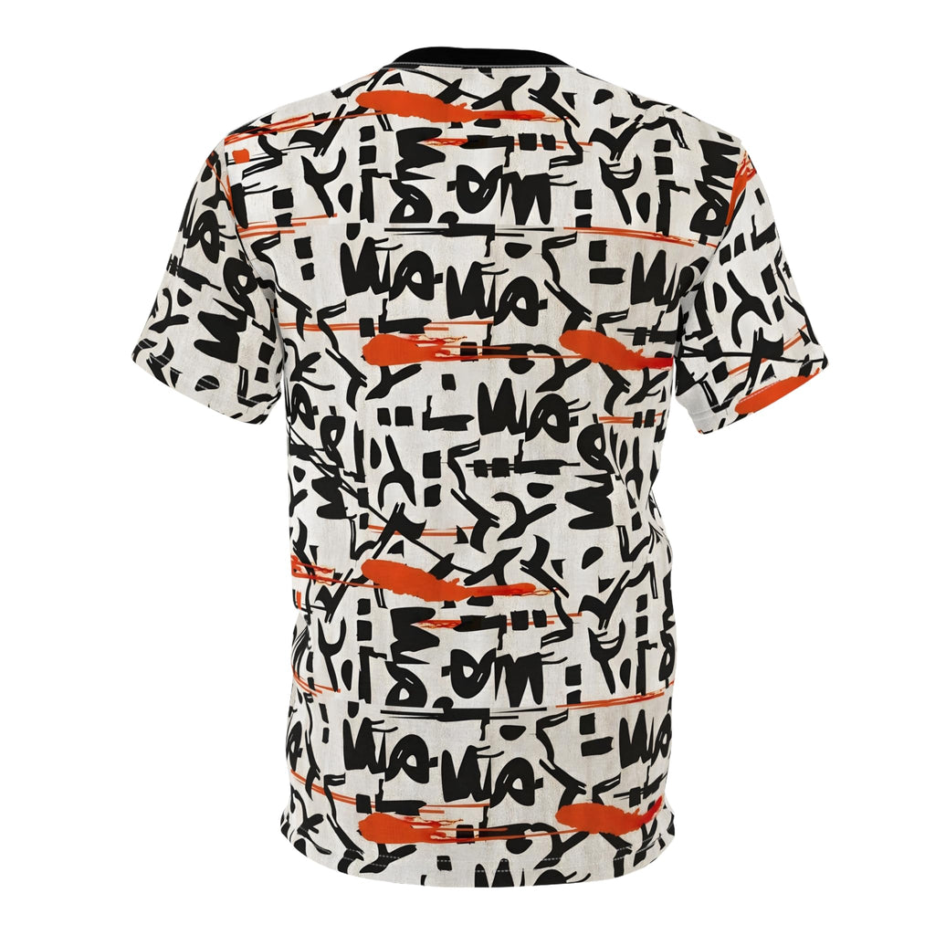 Monochrome Art Tee, Black and White Graphic T-Shirt, Unisex Cut & Sew Tee, Contemporary Design Shirt, Minimalist Abstract Top