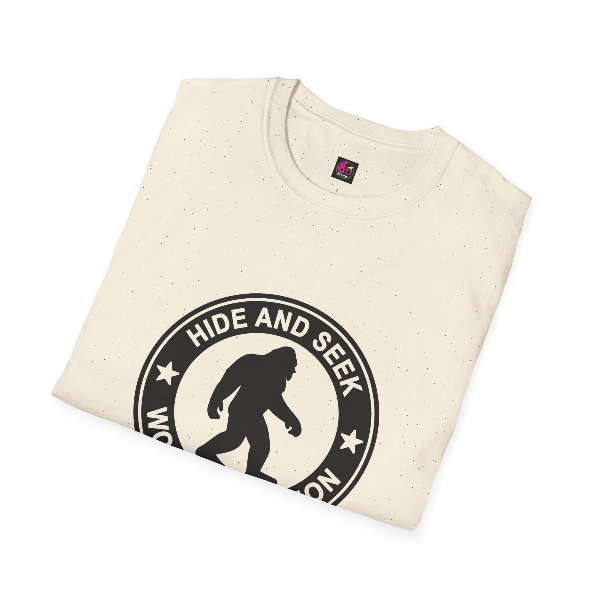 Hide and Seek World Champion T-Shirt, Sasquatch Tee, Big Foot Gift, Funny Unisex Shirt, Yeti Top, Mythical Creature Apparel