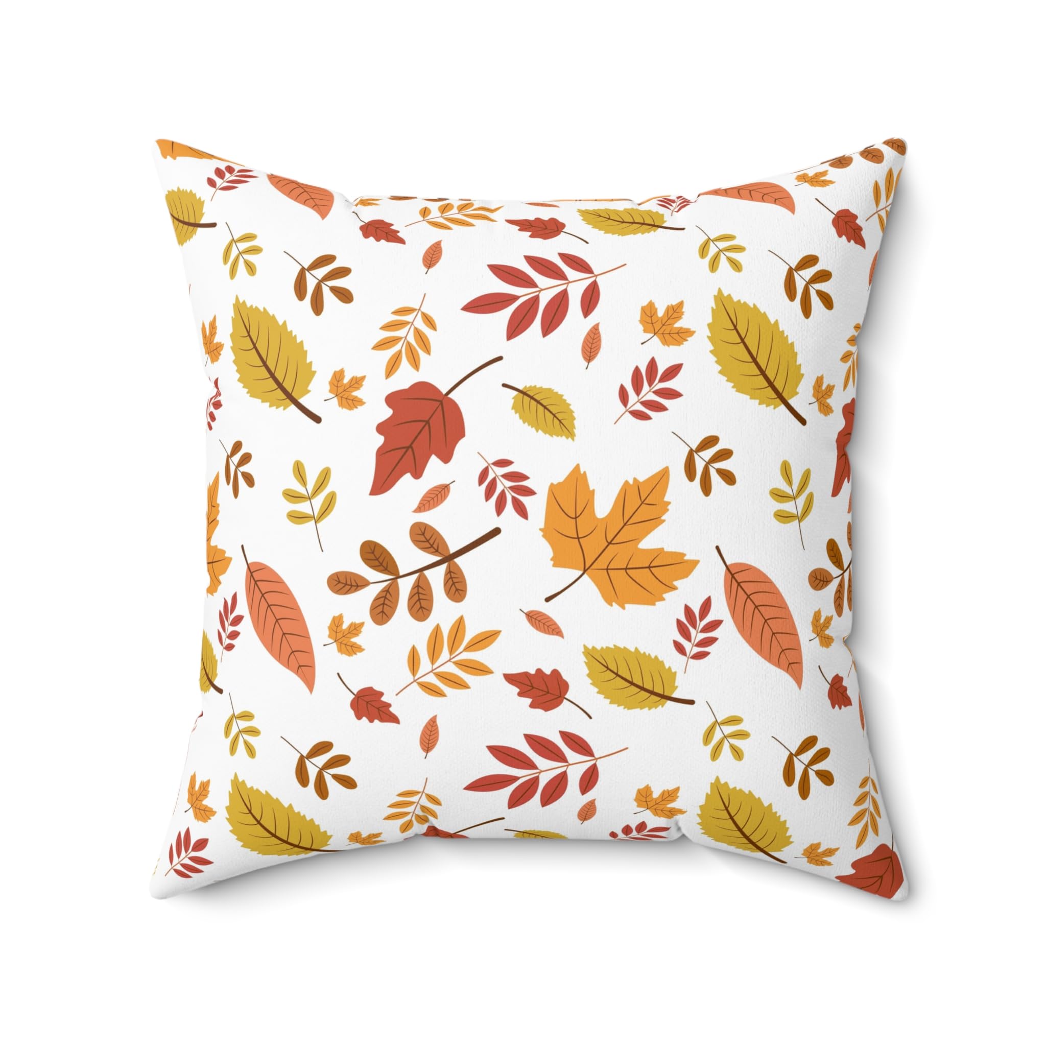 Autumn Spun Polyester Square Pillow, Fall Decor, Cozy Home Accent, Seasonal Pillow, Decorative Throw Cushion