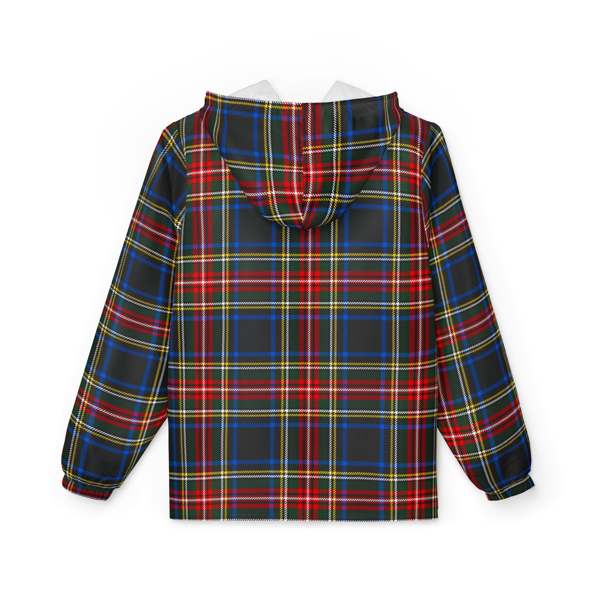Scottish Plaid Lightweight Coat for Men and Women, Classic Style Outerwear, Zip Up Jacket