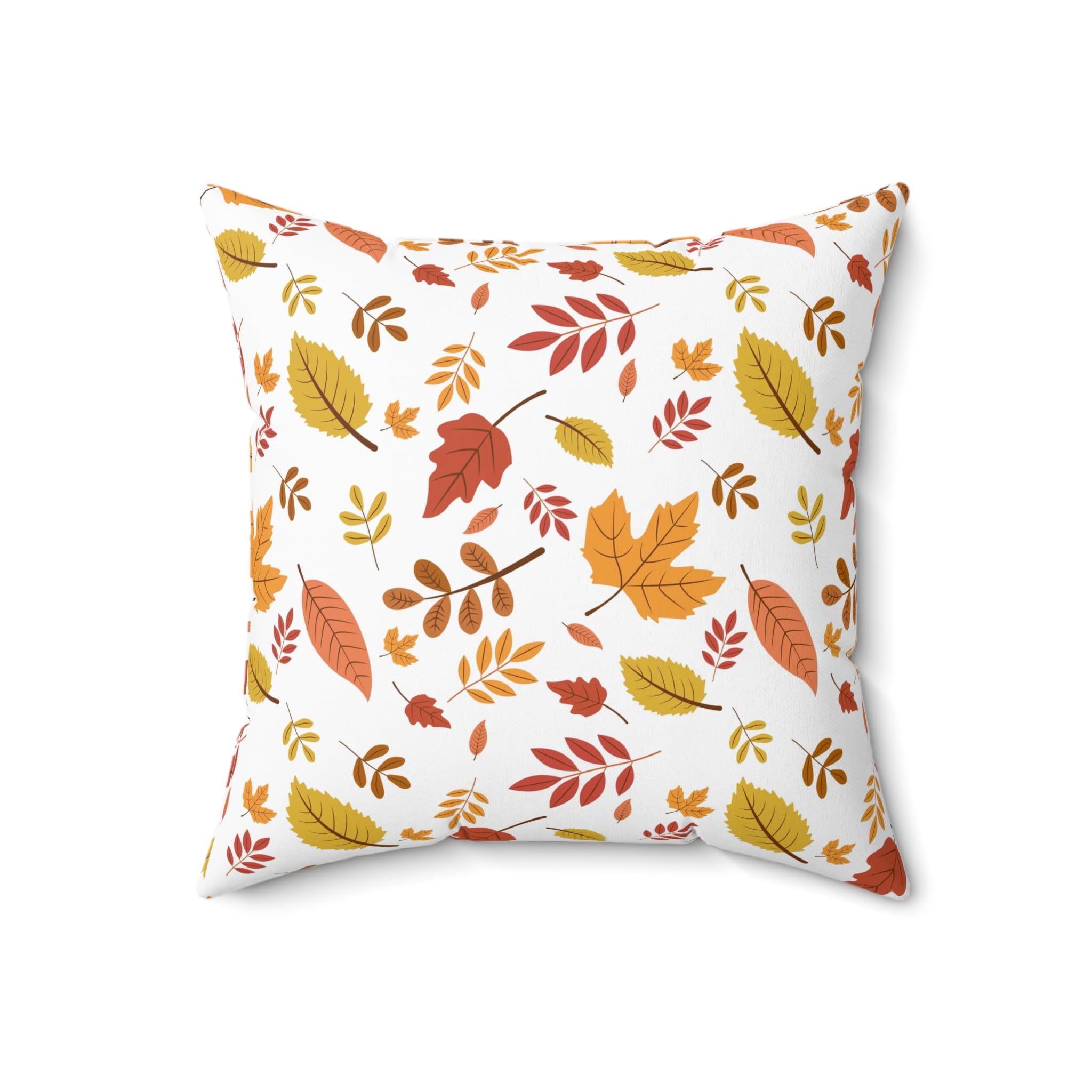Autumn Spun Polyester Square Pillow, Fall Decor, Cozy Home Accent, Seasonal Pillow, Decorative Throw Cushion