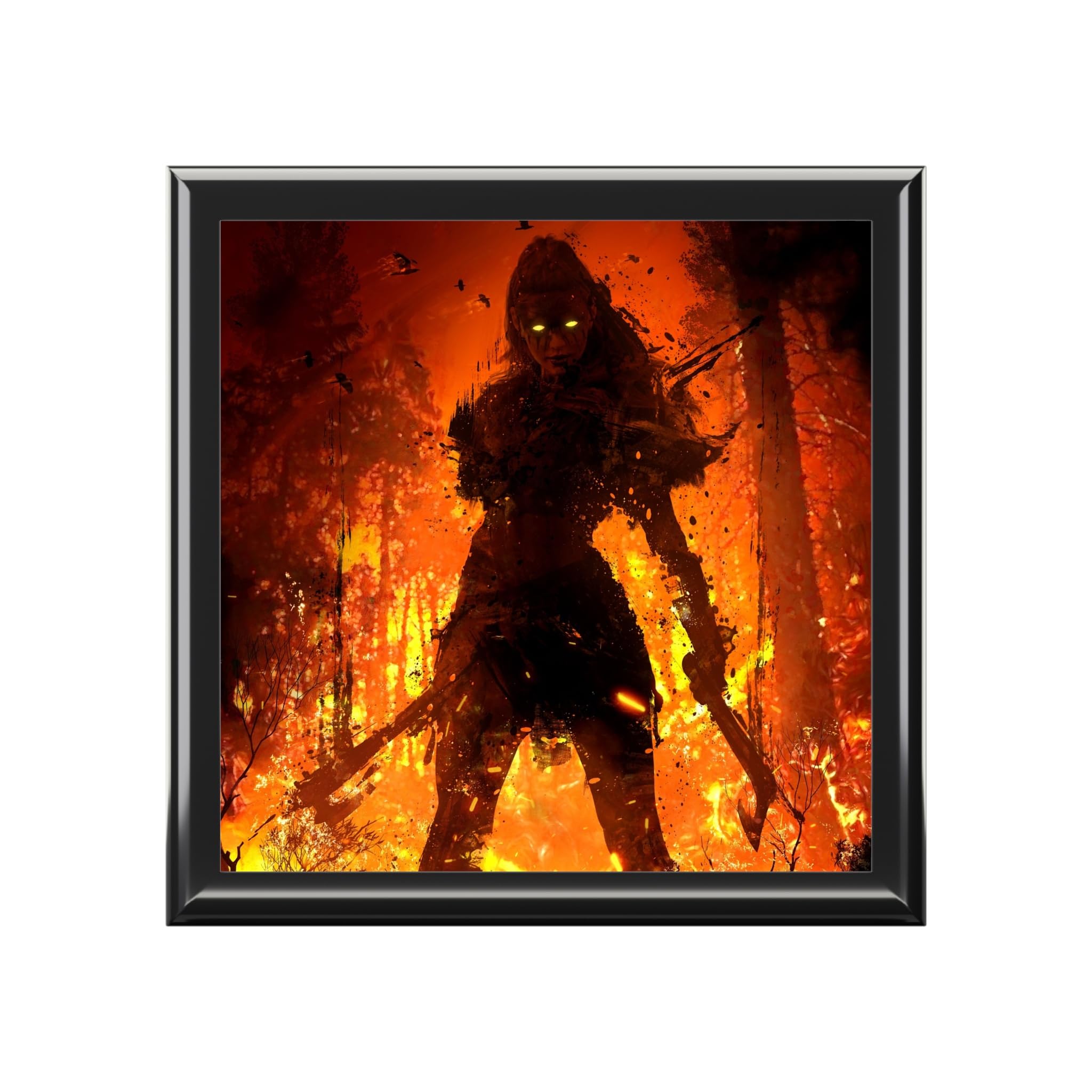 Jewelry Box, Viking Shield Maiden Design, Gothic Home Decor, Dark Fantasy Gift