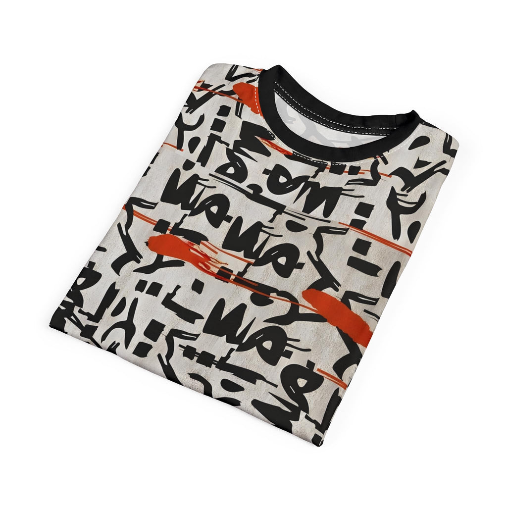 Monochrome Art Tee, Black and White Graphic T-Shirt, Unisex Cut & Sew Tee, Contemporary Design Shirt, Minimalist Abstract Top