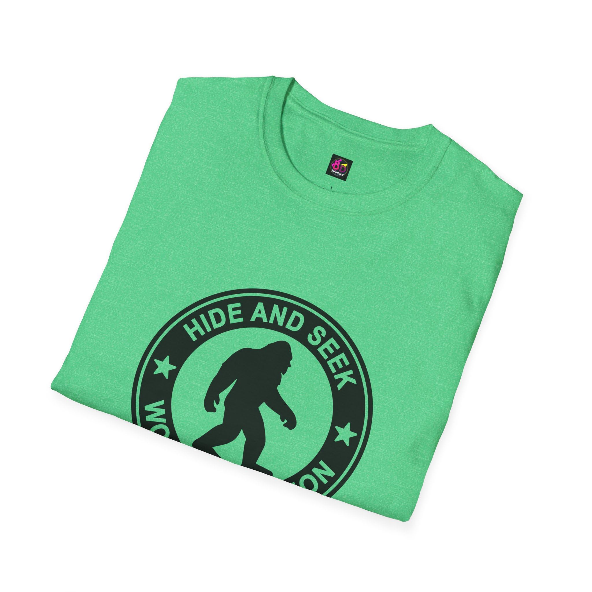 Hide and Seek World Champion T-Shirt, Sasquatch Tee, Big Foot Gift, Funny Unisex Shirt, Yeti Top, Mythical Creature Apparel