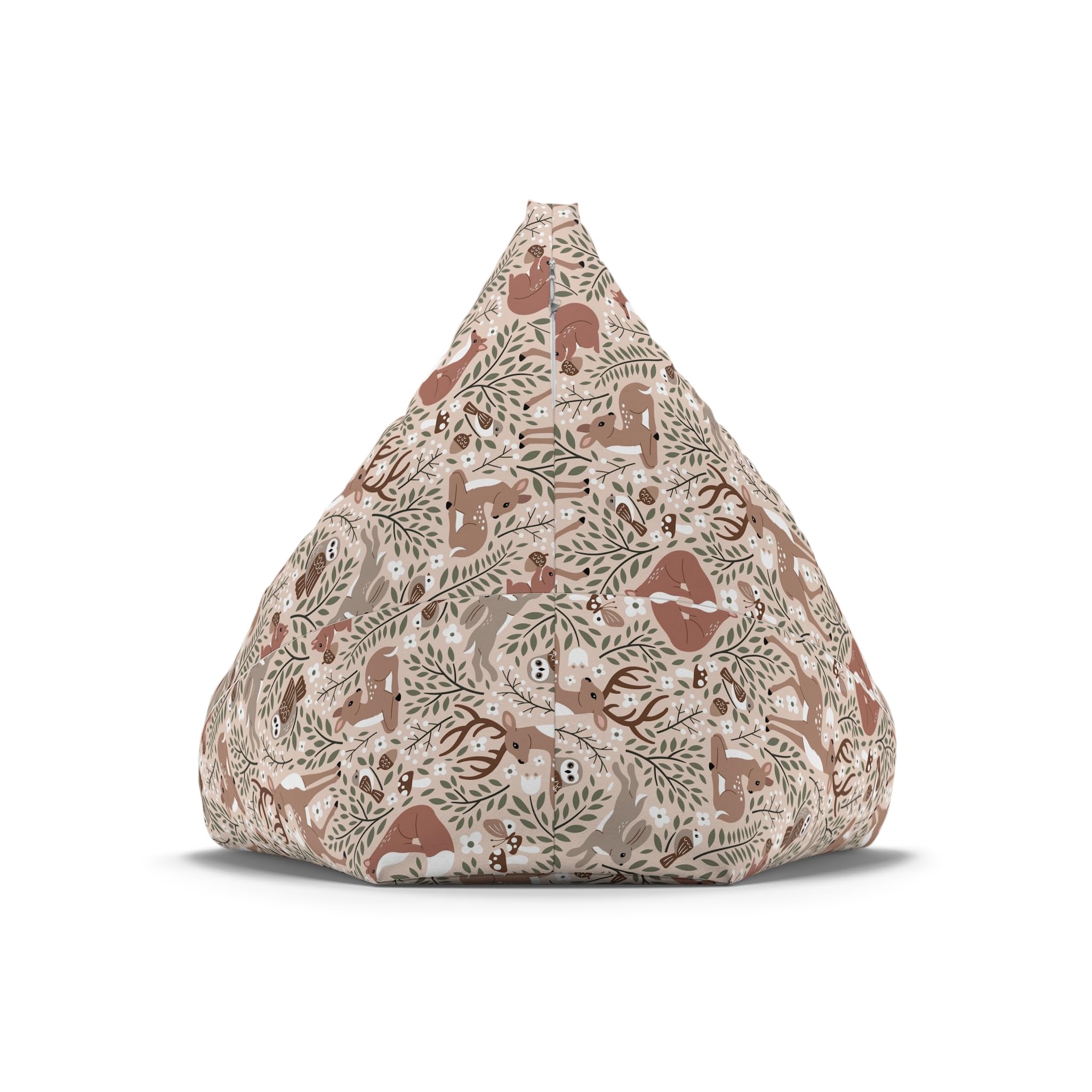 Bean Bag Chair Cover, Woodland Animals, Forest Nursery Decor, Kids Room Furniture, Animal Print Slipcover