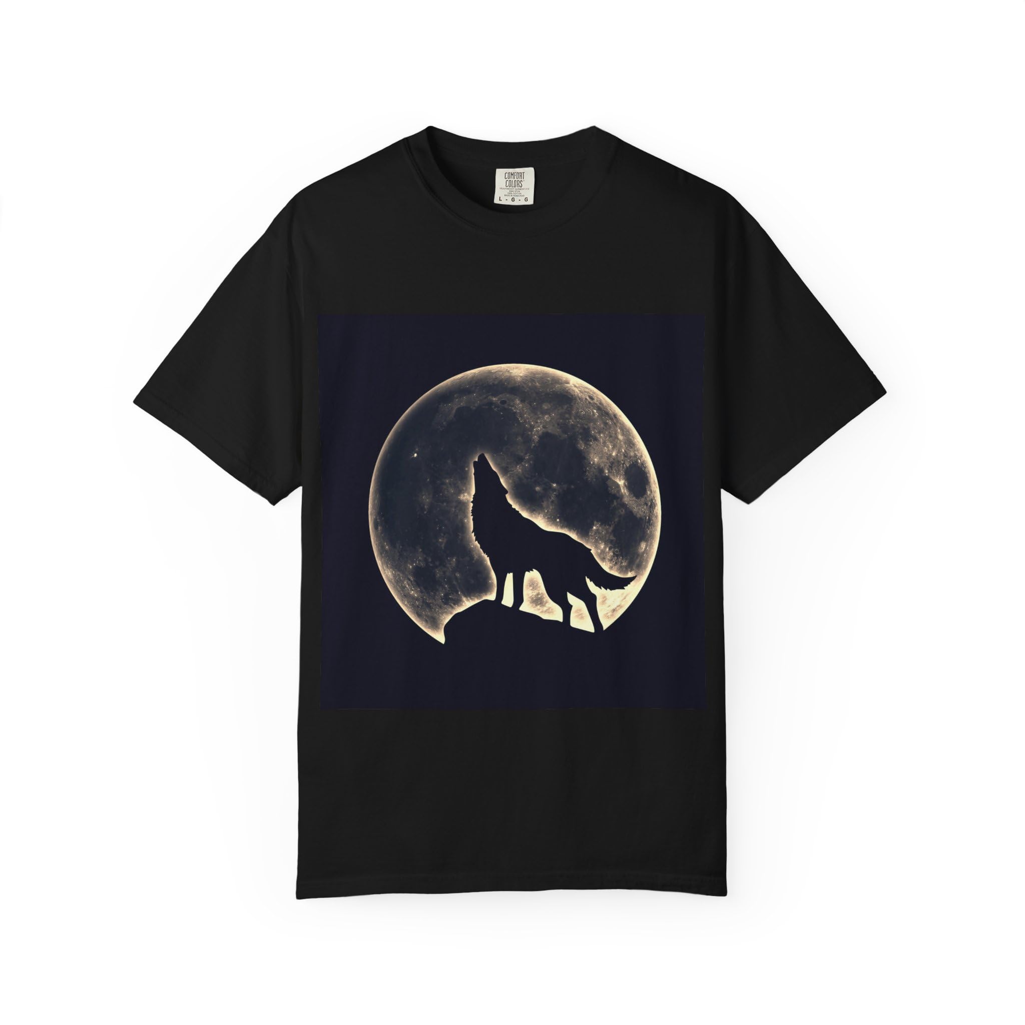 Wolf Howling at The Moon Unisex T-Shirt, Wildlife Animal Tee, Nature Lover Shirt, Moon Phase Top, Outdoor Adventure Apparel
