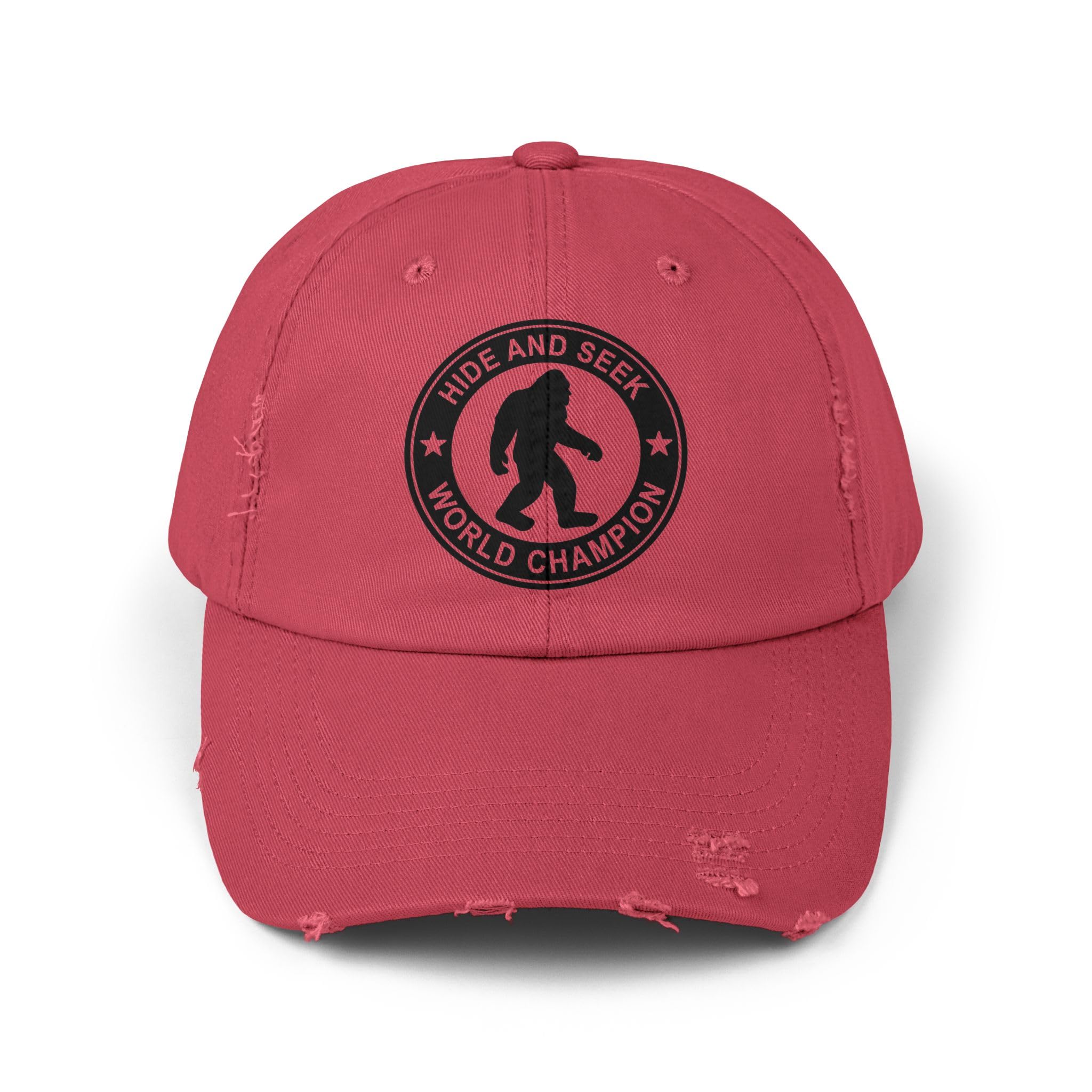 Bigfoot Hide and Seek World Champion Hat, Sasquatch Baseball Cap, Dad Hat Funny
