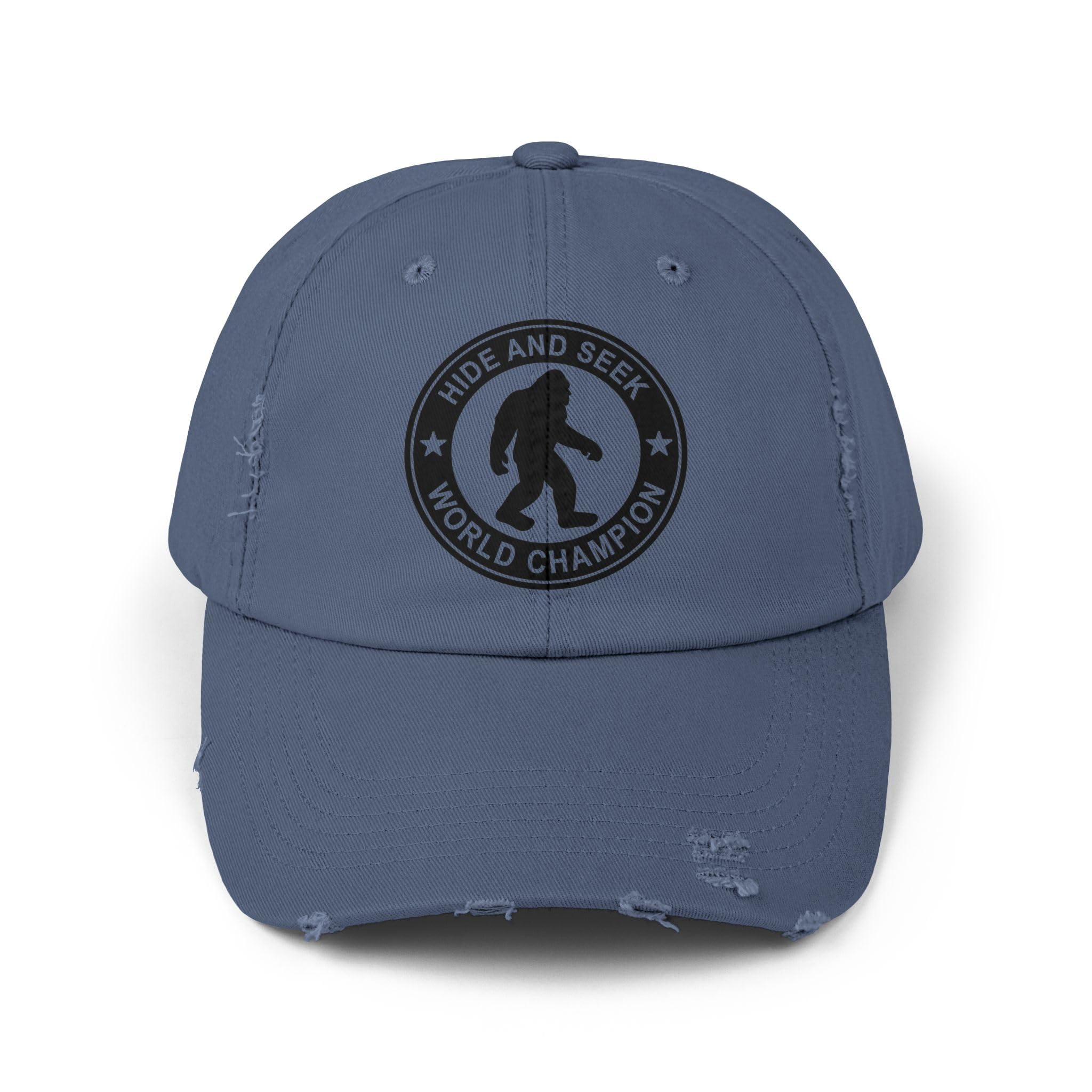 Bigfoot Hide and Seek World Champion Hat, Sasquatch Baseball Cap, Dad Hat Funny