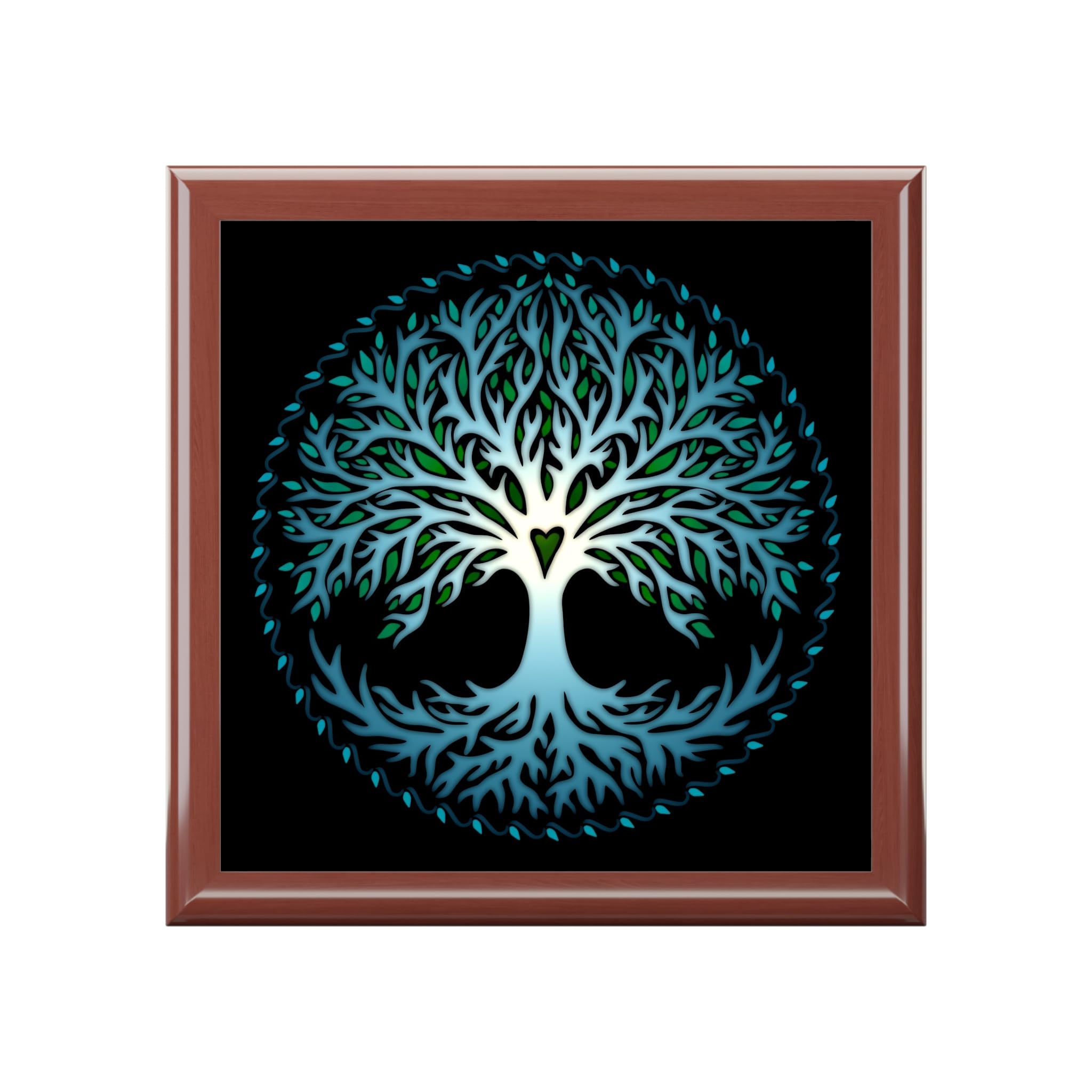 Jewelry Box, Tree of Life Organizer, Wooden Trinket Holder, Keepsake Storage, Boho Jewelry Case, Rustic Decor