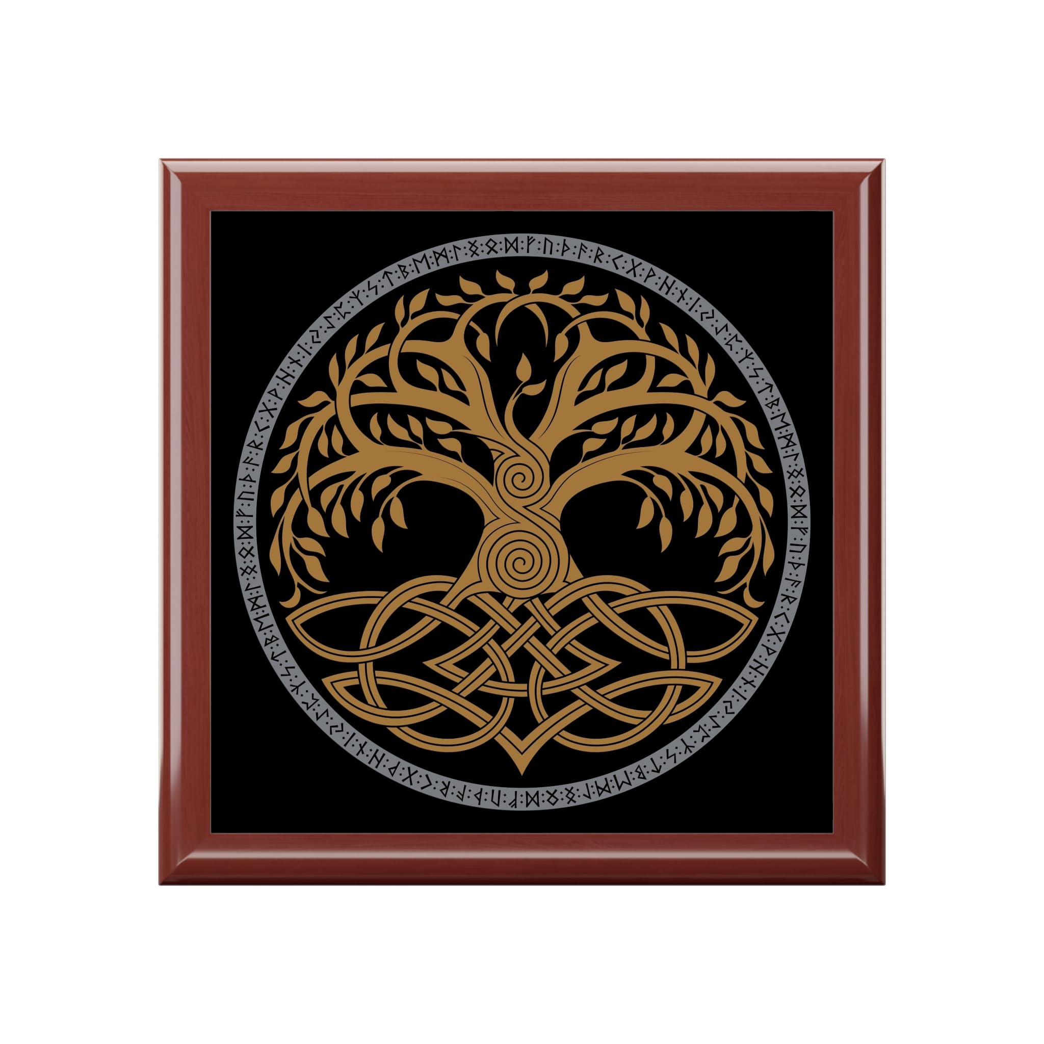 Jewelry Box, Yggdrasil Viking Ever Tree Organizer, Gift for Her, Wooden Jewelry Box