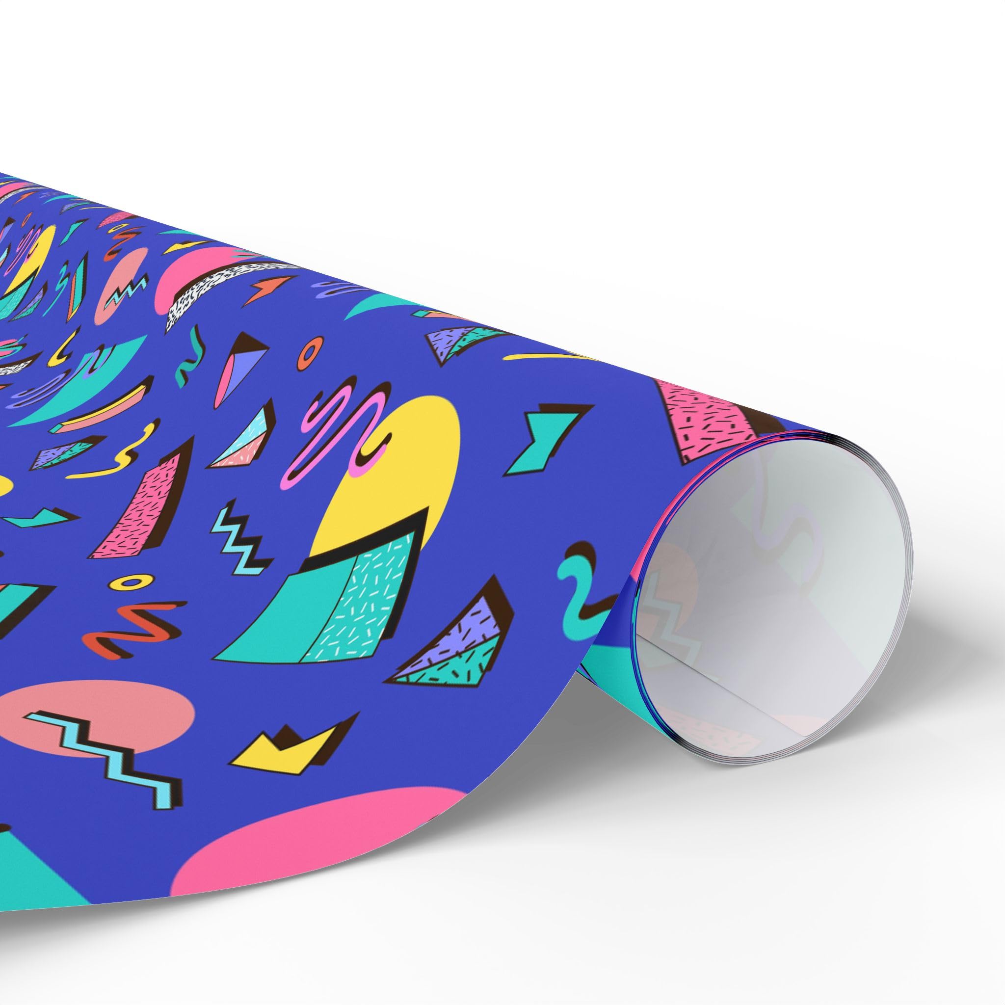 Wrapping Papers, Fun 80s Vibe Gift Wrap for Birthdays, Parties, Holidays, Occasions, Colorful Christmas Wraps, Retro Design