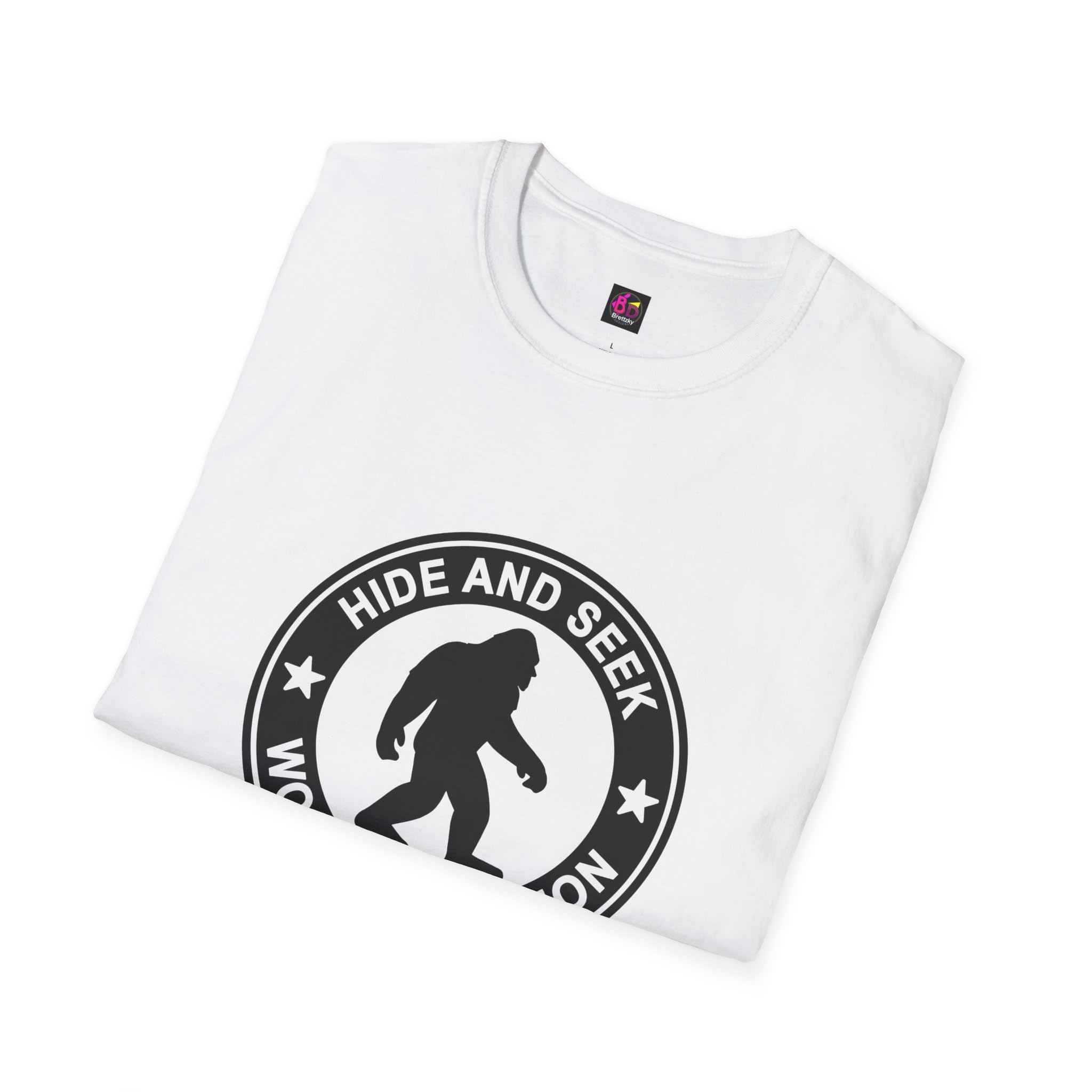 Hide and Seek World Champion T-Shirt, Sasquatch Tee, Big Foot Gift, Funny Unisex Shirt, Yeti Top, Mythical Creature Apparel