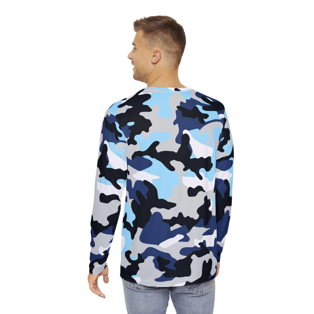 Stylish Camouflage Men's Long Sleeve Shirt, Trendy Casual Wear, Outdoor Fashion, Comfortable Everyday Use, Gift for Him