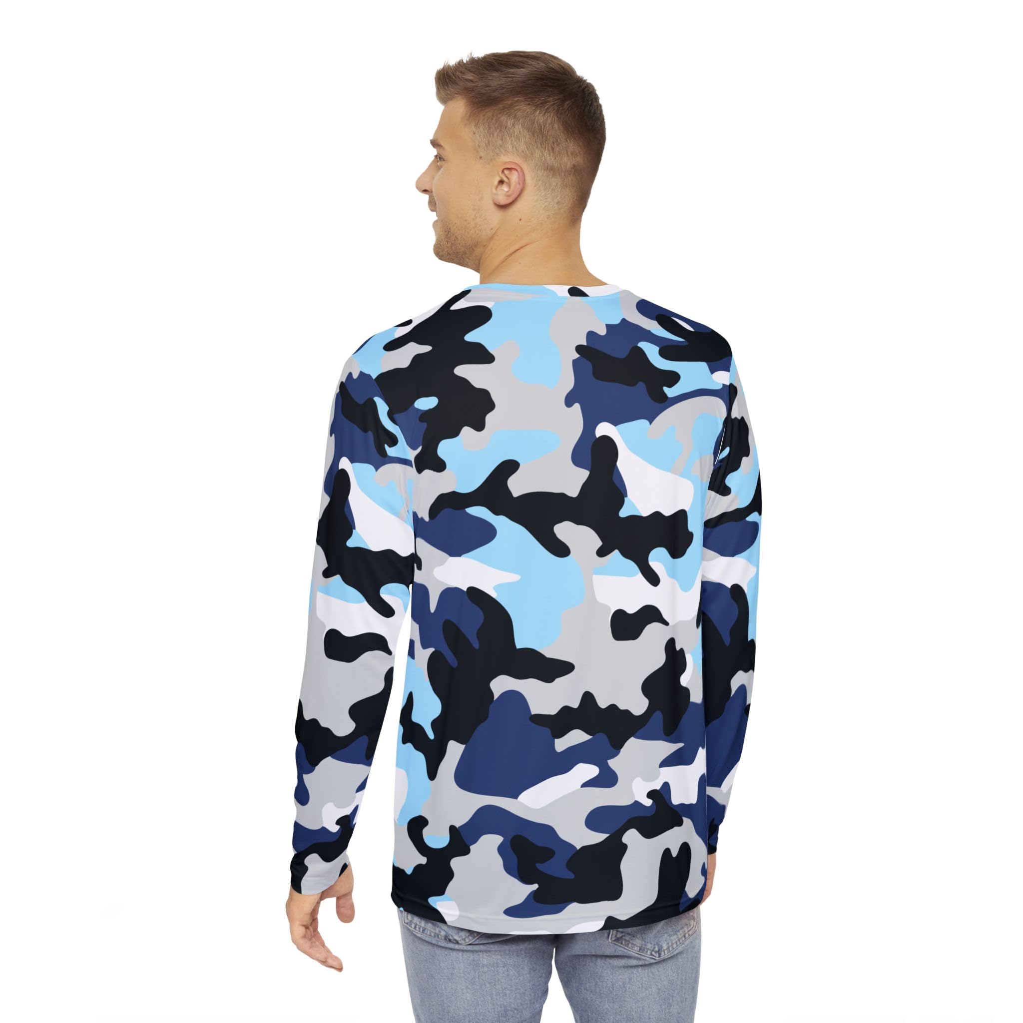 Stylish Camouflage Men's Long Sleeve Shirt, Trendy Casual Wear, Outdoor Fashion, Comfortable Everyday Use, Gift for Him