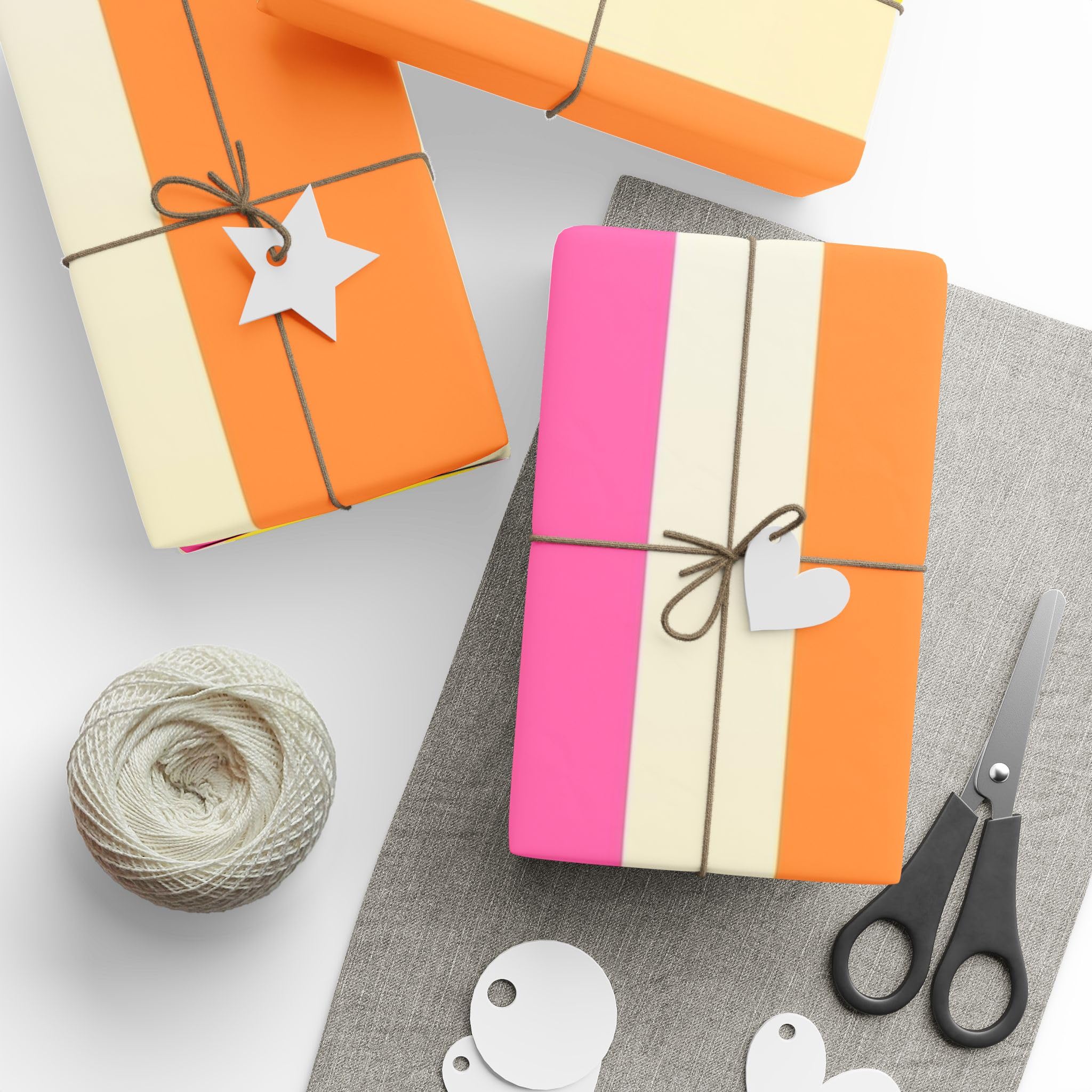 Wrapping Papers, 80s Retro Colors Design - Gift Wrap, Christmas Wrapping, Birthday Gift, Vintage Theme, Holiday Paper