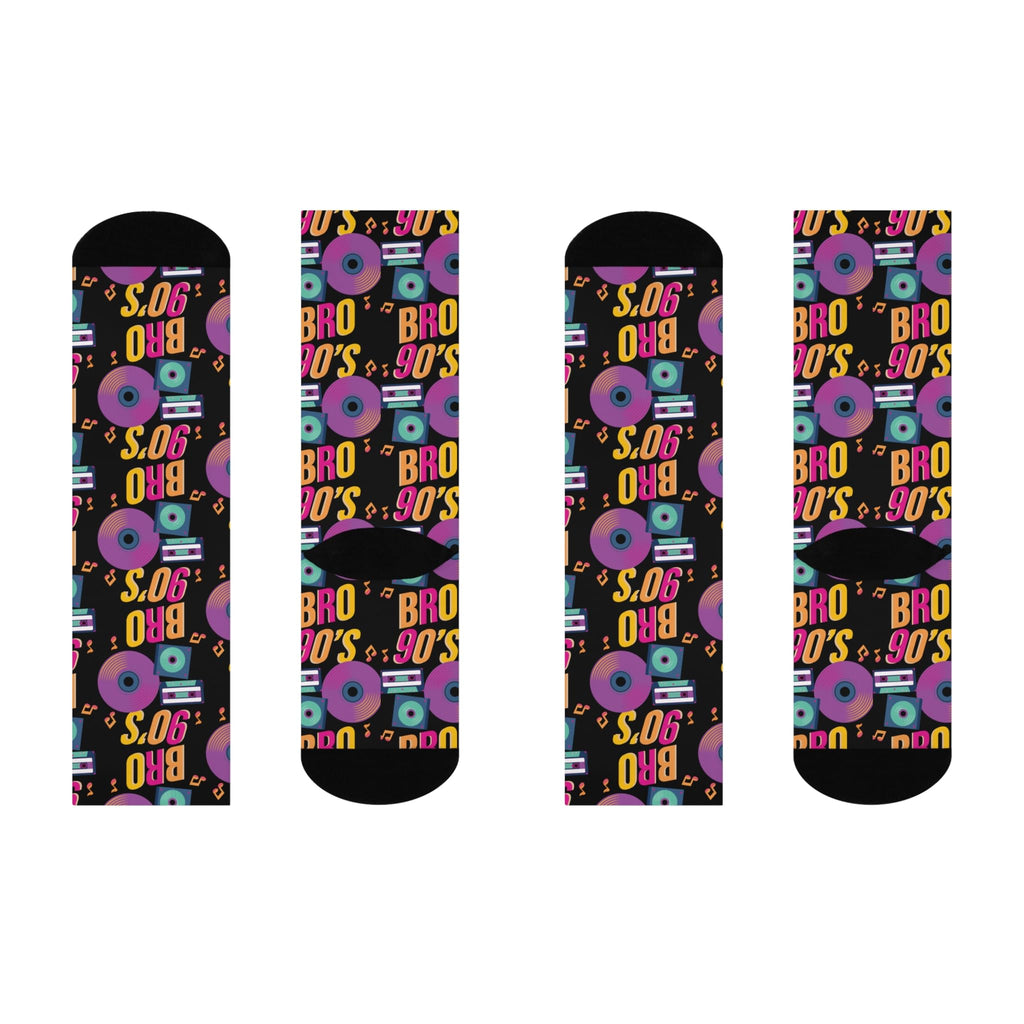 Crew Socks, 90s Bro Design, Retro Style, Funny Gift, Novelty Socks, Vintage Vibes