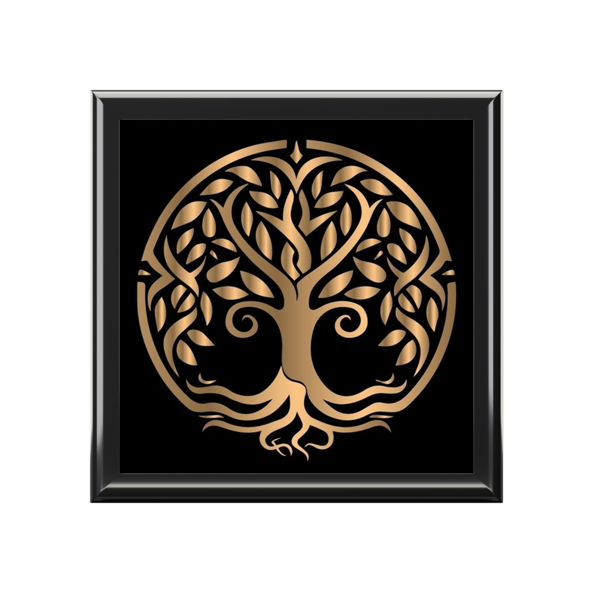 Jewelry Box, Tree of Life Design Jewelry Storage Organizer, Wooden Trinket Holder, Ring Case, Gift for Women