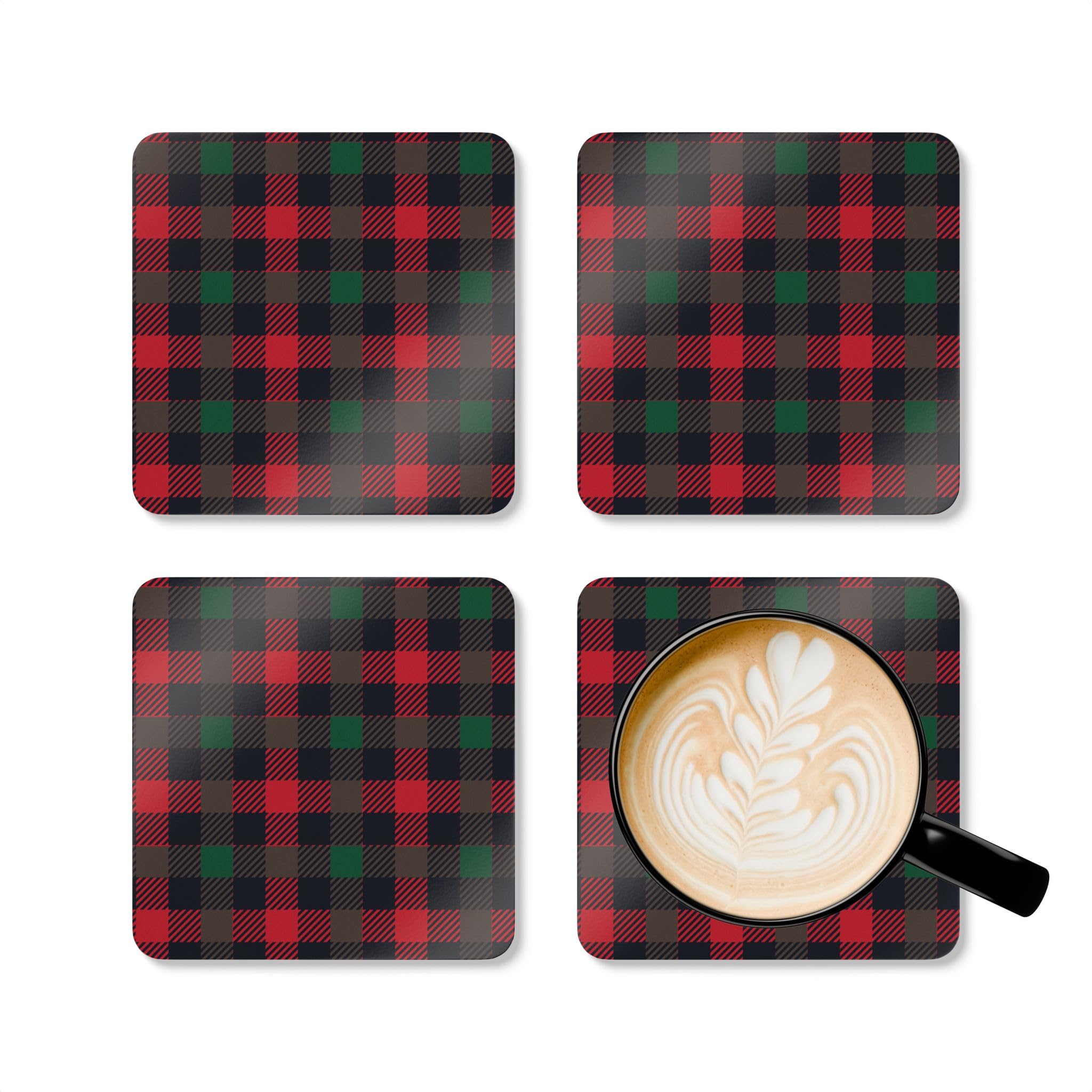 Christmas Coaster Set, Holiday Drink Coasters, Xmas Table Decor, Festive Home Accessories, Winter Coaster Gift Set