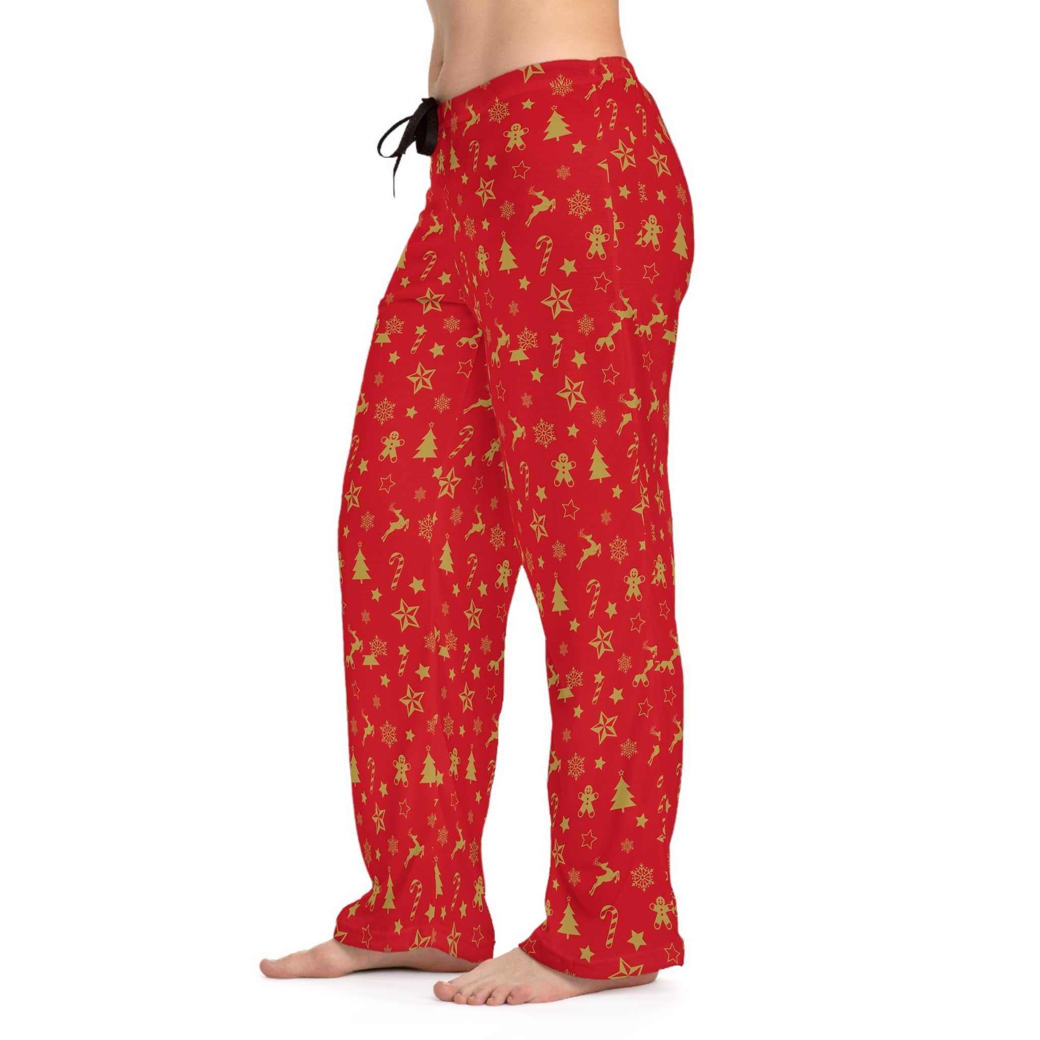 Christmas Women's Pajama Pants, Holiday Flannel Sleepwear, Festive Lounge Bottoms, Xmas Gift for Her, Cozy PJ Trousers