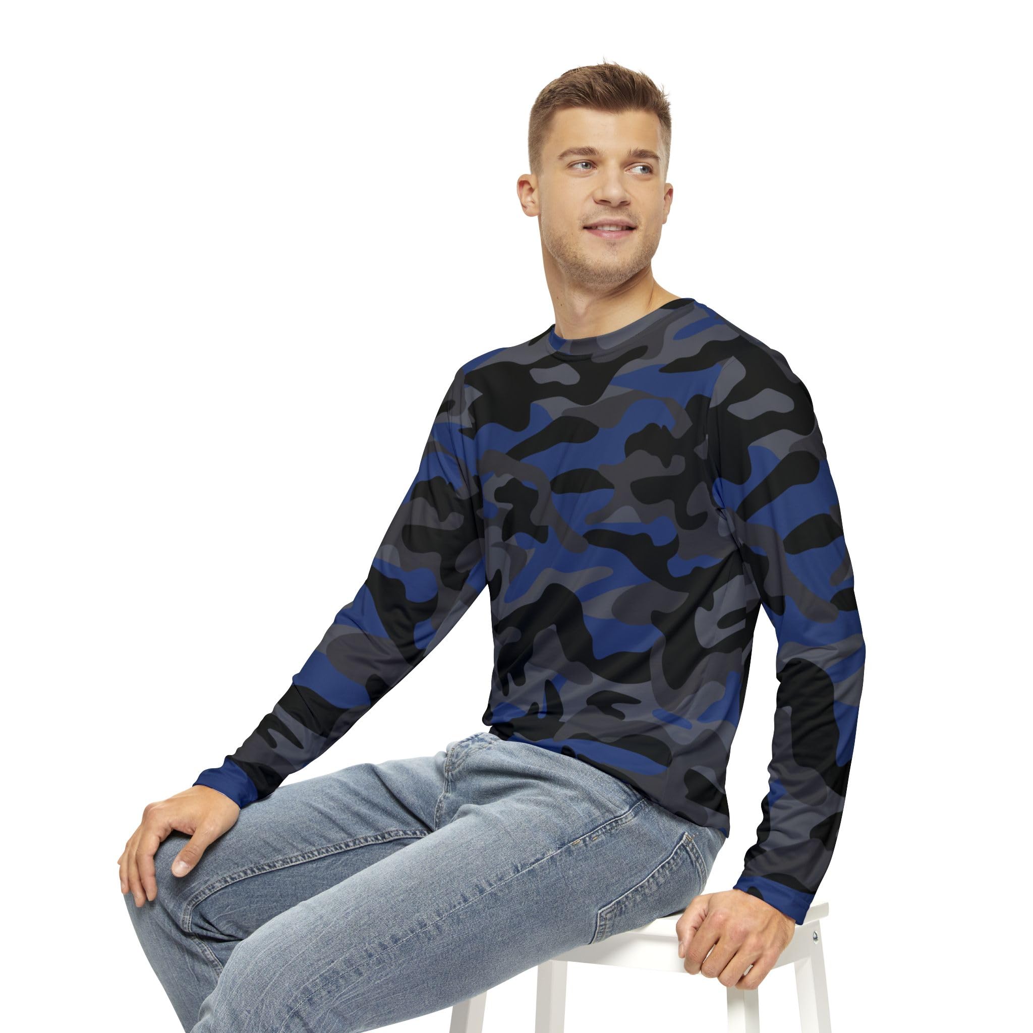 Camo Long Sleeve Shirt for Men | Casual, Everyday Wear, Outdoor Adventure, Gift for Him, Street Style