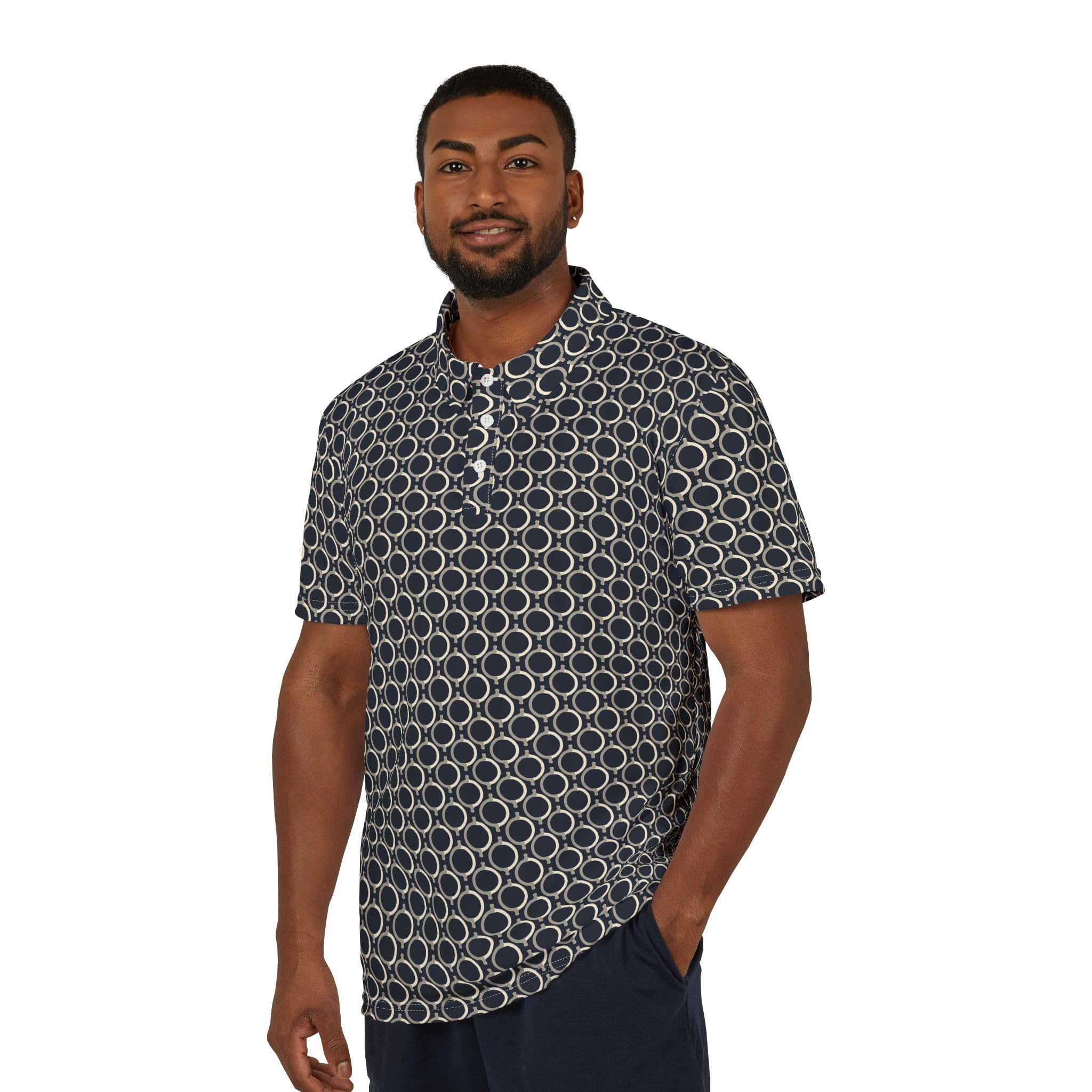 Stylish Unisex Polo Shirt, Trendy Button-Up, Casual Summer Wear, Unique Patterned Shirt, Gift for Men and Women