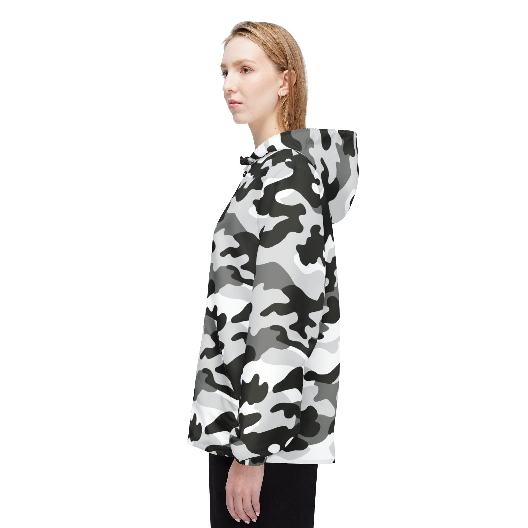 Camo Windbreaker Jacket, Stylish Outerwear for Outdoor Adventures, Casual Streetwear, Fall & Winter