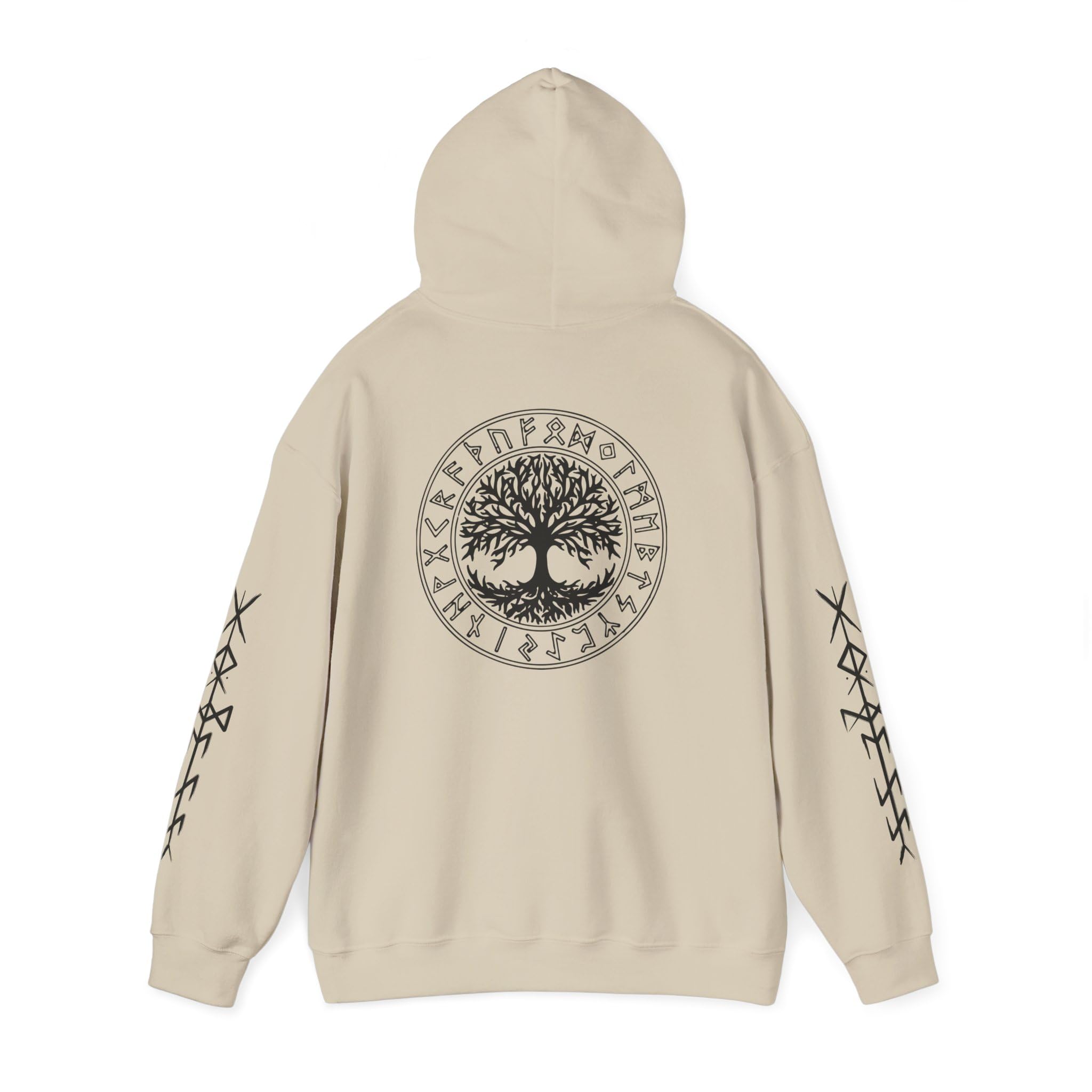 Celtic Wolf Hoodie, Norse Runes Sweatshirt, Viking Symbol Pullover, Mythical Animal Jumper, Wiccan Hoddie