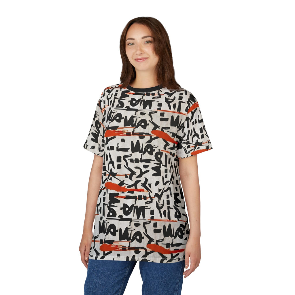 Monochrome Art Tee, Black and White Graphic T-Shirt, Unisex Cut & Sew Tee, Contemporary Design Shirt, Minimalist Abstract Top