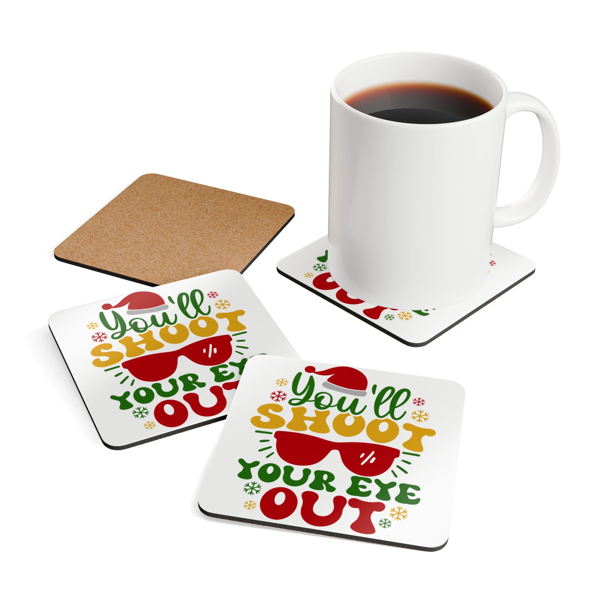 Coaster Set, ChristmasMovie Quote, Holiday Decor, Drink Ware, Funny Coasters, Movie Quote Coasters