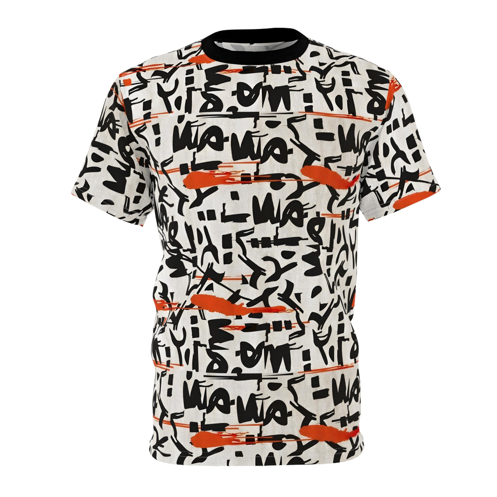 Monochrome Art Tee, Black and White Graphic T-Shirt, Unisex Cut & Sew Tee, Contemporary Design Shirt, Minimalist Abstract Top