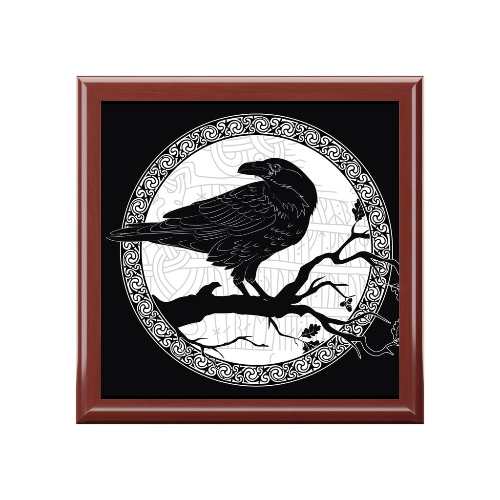 Jewelry Box, Celtic Raven Design, Gift for Her, Boho Decor, Keepsake Box