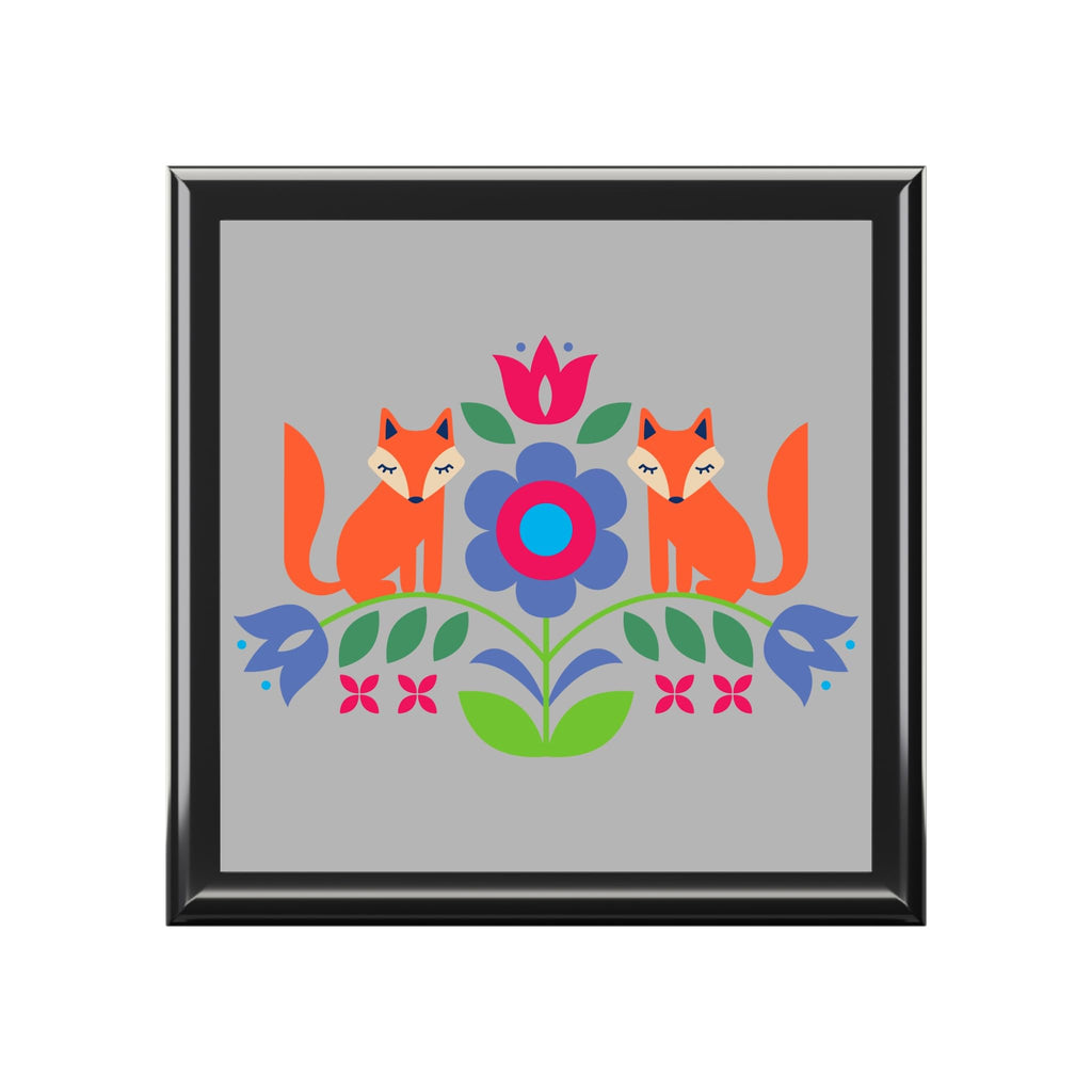 Jewelry Box, Folk Art, Trinket Organizer, Home Decor Accent, Gift for Her