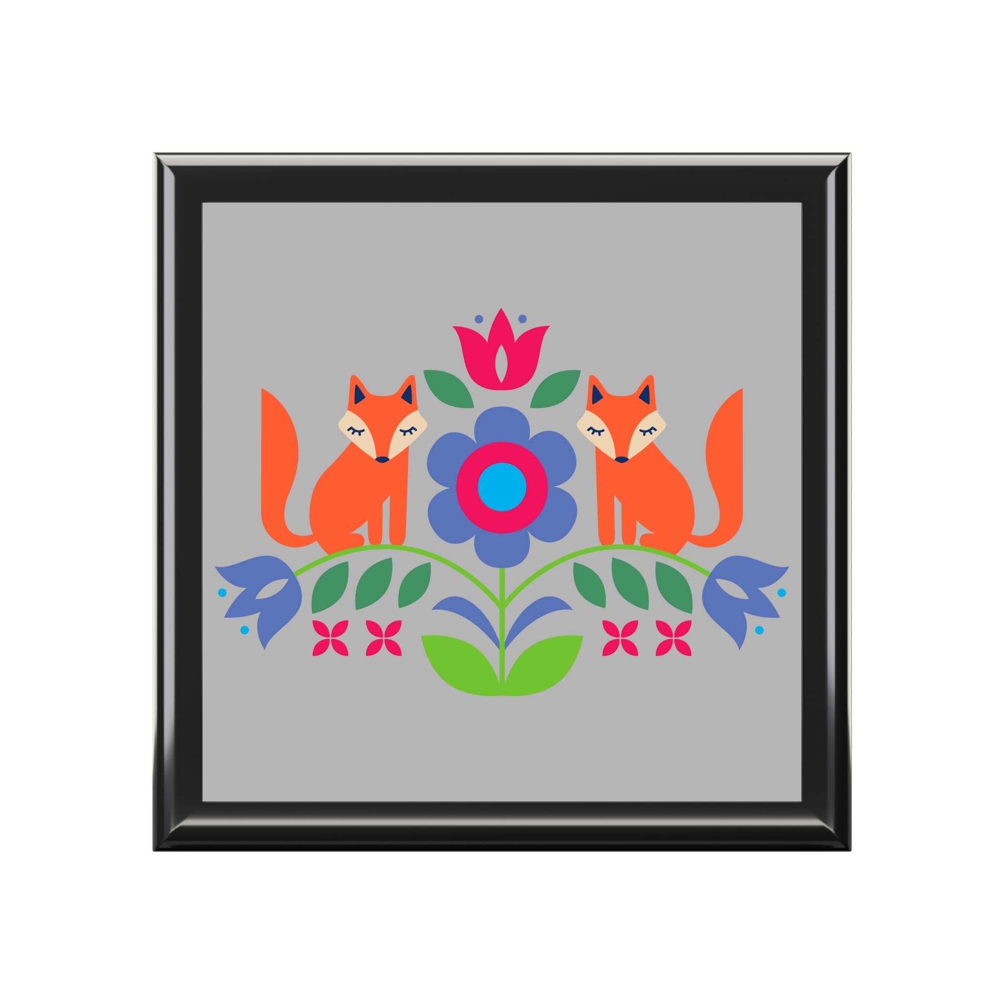 Jewelry Box, Folk Art, Trinket Organizer, Home Decor Accent, Gift for Her