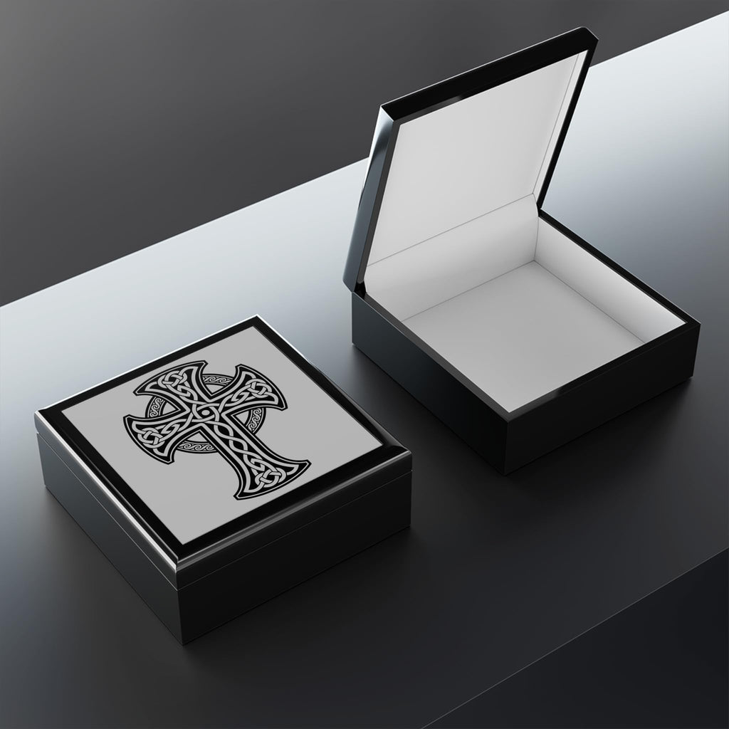 Celtic Cross Jewelry Box, Elegant Gift for Him/Her, Keepsake Organizer, Wedding Courting, Special Occasions Decor