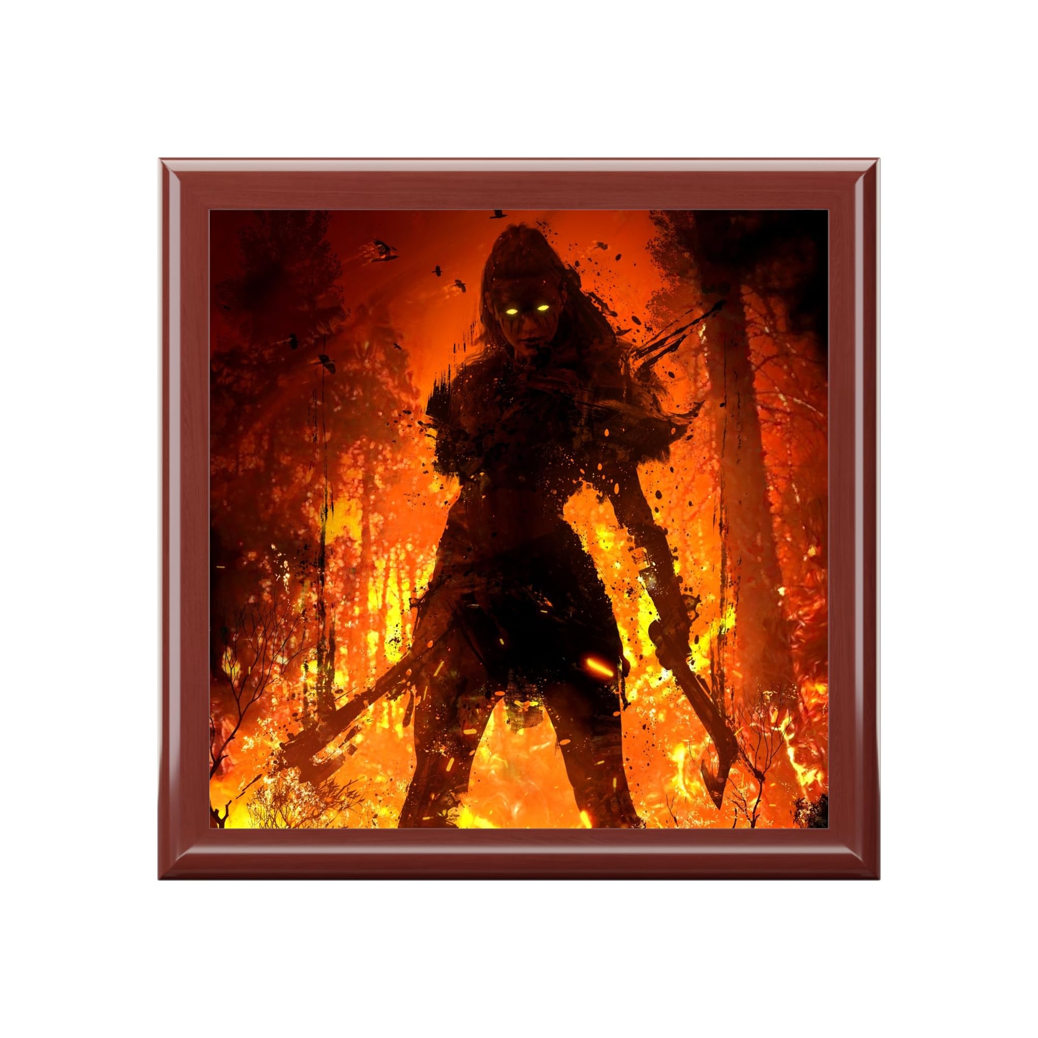 Jewelry Box, Viking Shield Maiden Design, Gothic Home Decor, Dark Fantasy Gift