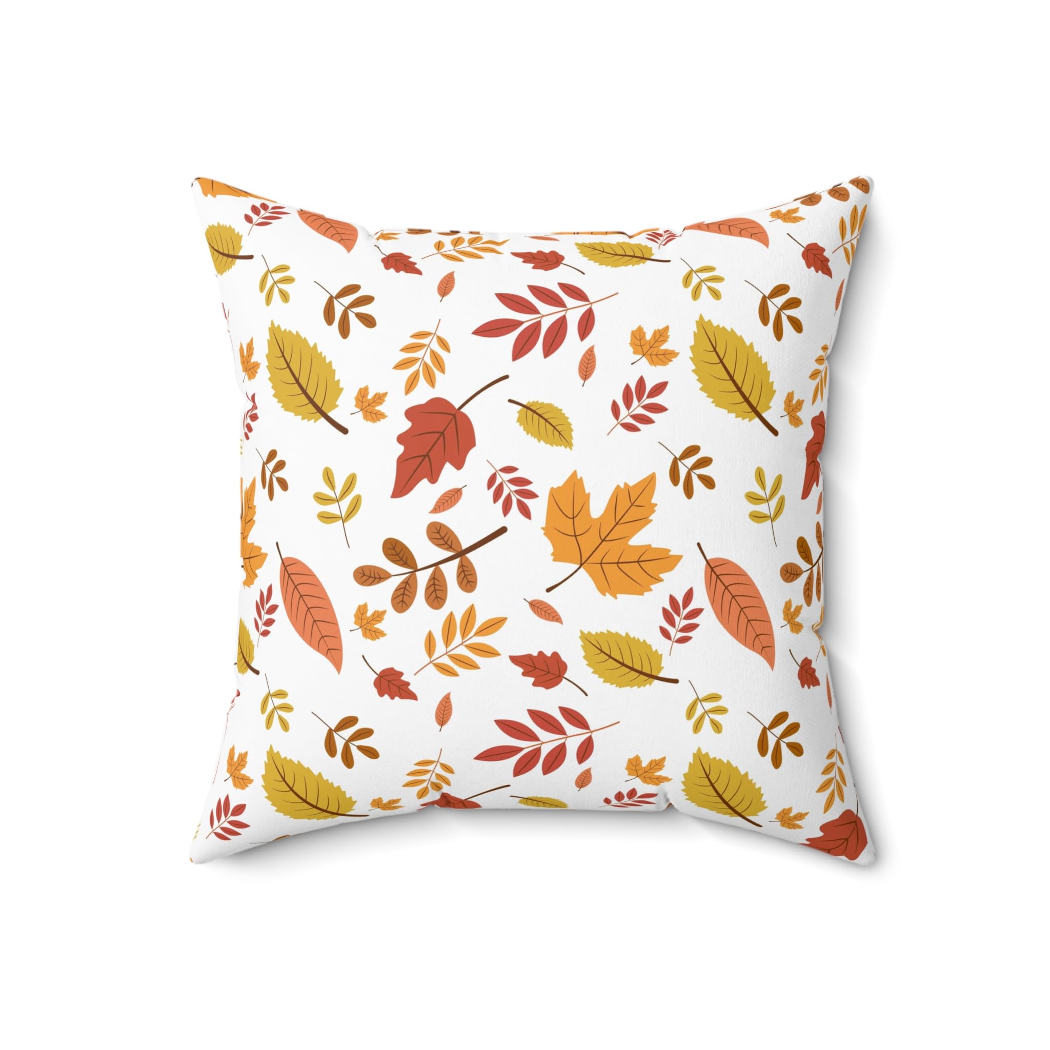 Autumn Spun Polyester Square Pillow, Fall Decor, Cozy Home Accent, Seasonal Pillow, Decorative Throw Cushion