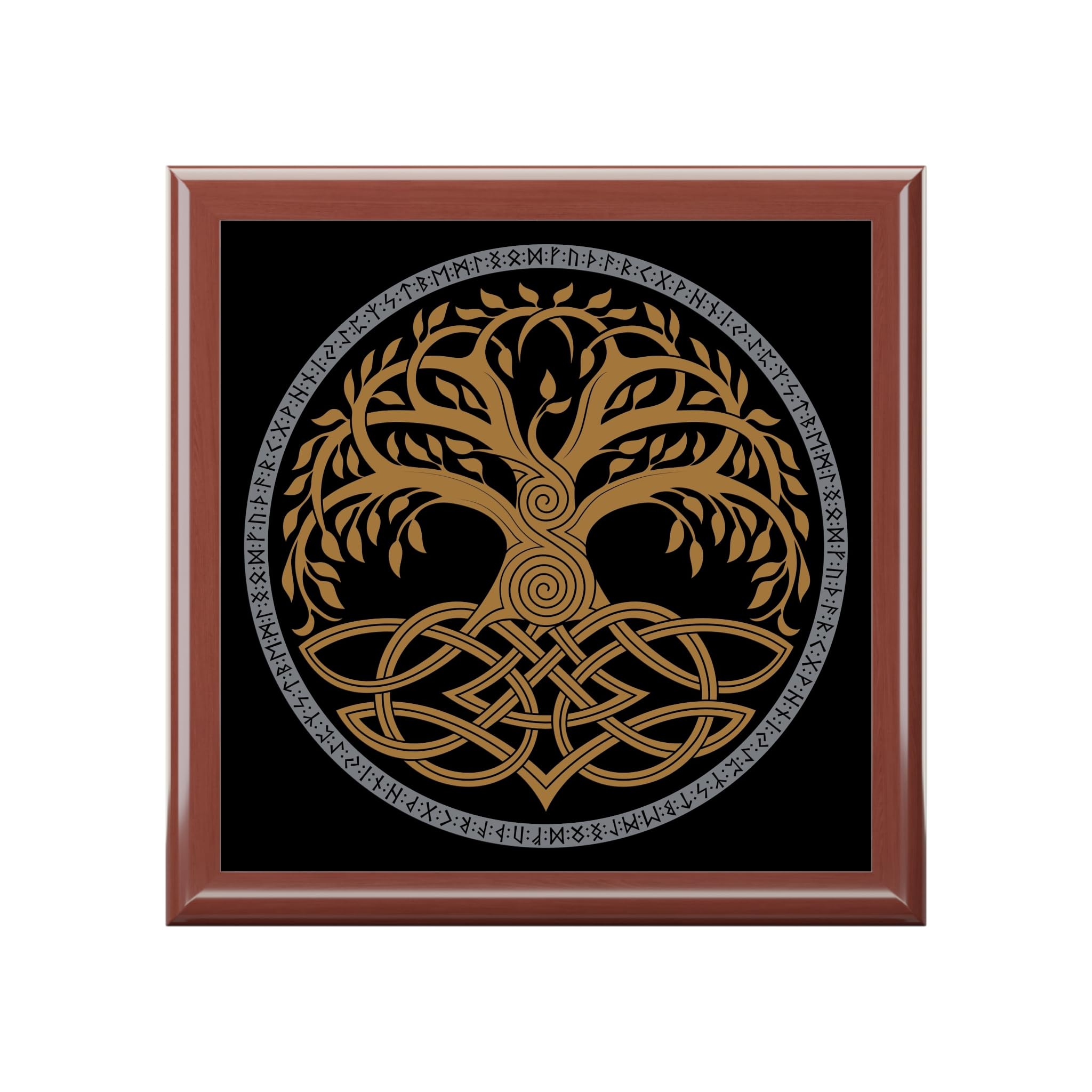 Jewelry Box, Yggdrasil Viking Ever Tree Organizer, Gift for Her, Wooden Jewelry Box