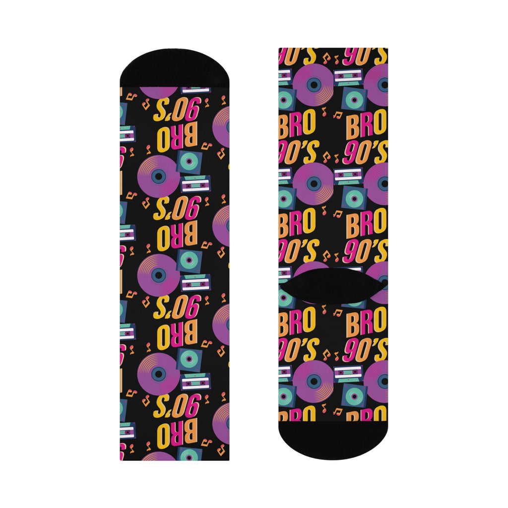 Crew Socks, 90s Bro Design, Retro Style, Funny Gift, Novelty Socks, Vintage Vibes