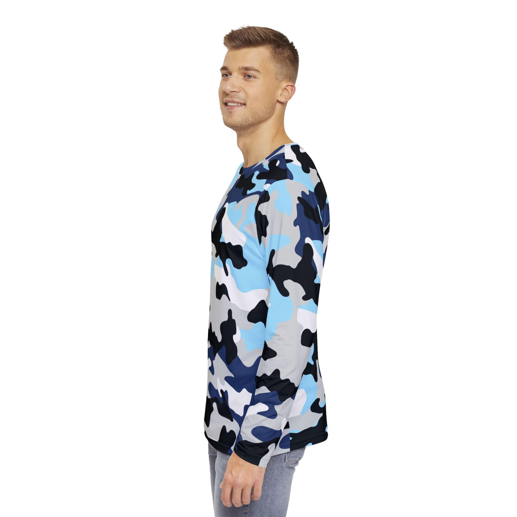 Stylish Camouflage Men's Long Sleeve Shirt, Trendy Casual Wear, Outdoor Fashion, Comfortable Everyday Use, Gift for Him