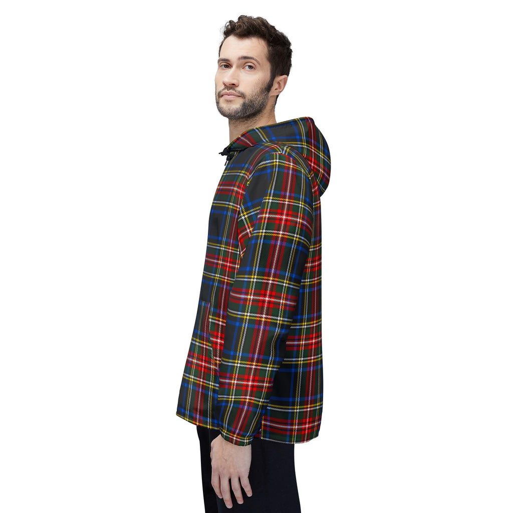 Scottish Plaid Lightweight Coat for Men and Women, Classic Style Outerwear, Zip Up Jacket