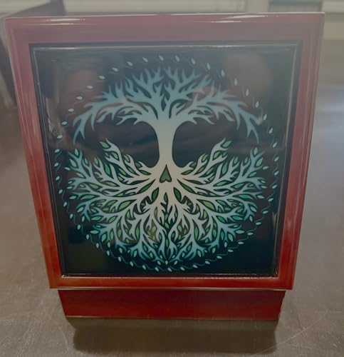 Jewelry Box, Tree of Life Organizer, Wooden Trinket Holder, Keepsake Storage, Boho Jewelry Case, Rustic Decor