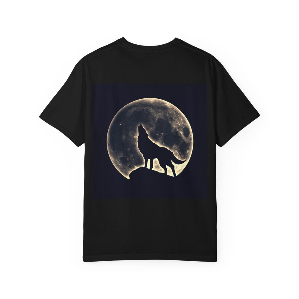 Wolf Howling at The Moon Unisex T-Shirt, Wildlife Animal Tee, Nature Lover Shirt, Moon Phase Top, Outdoor Adventure Apparel