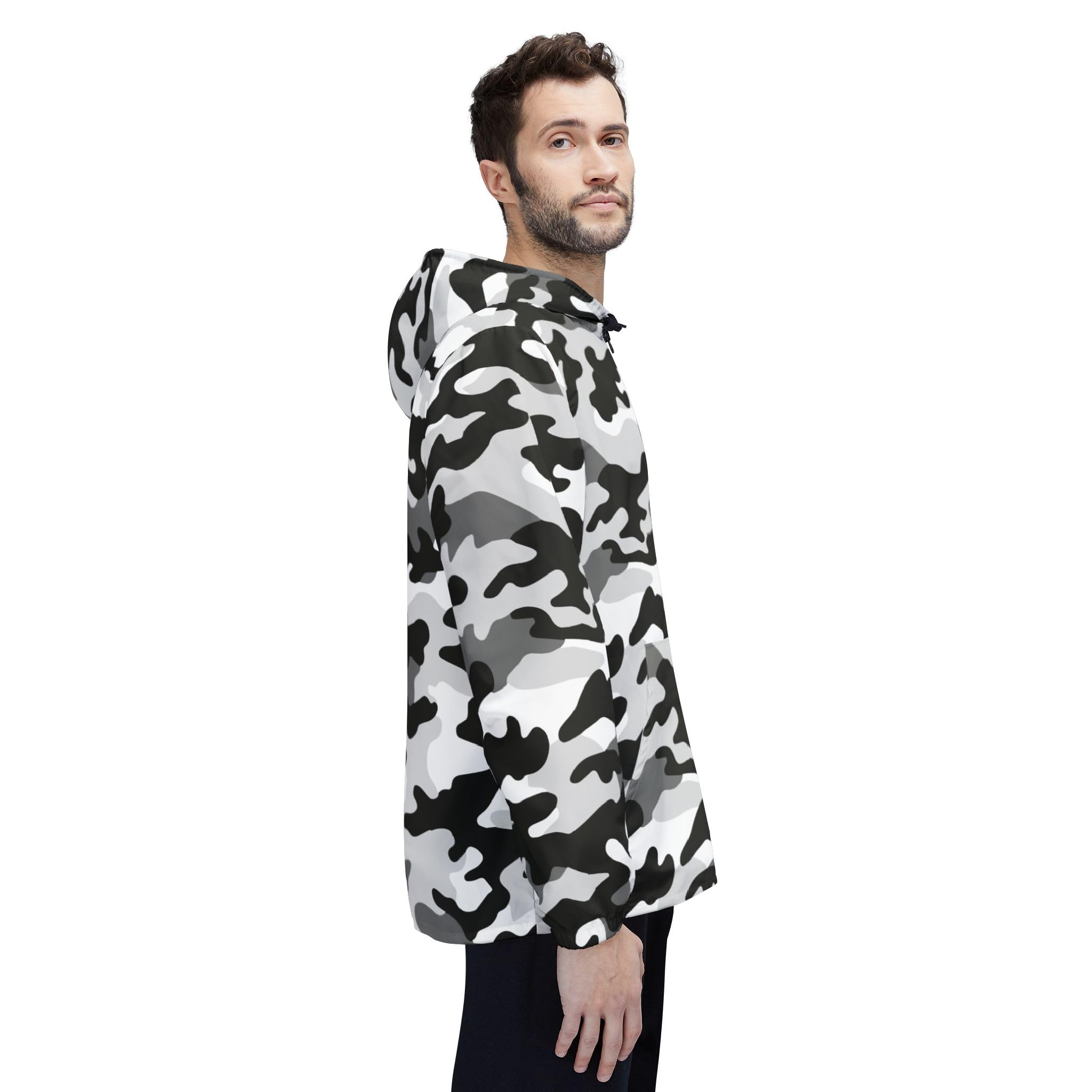 Camo Windbreaker Jacket, Stylish Outerwear for Outdoor Adventures, Casual Streetwear, Fall & Winter