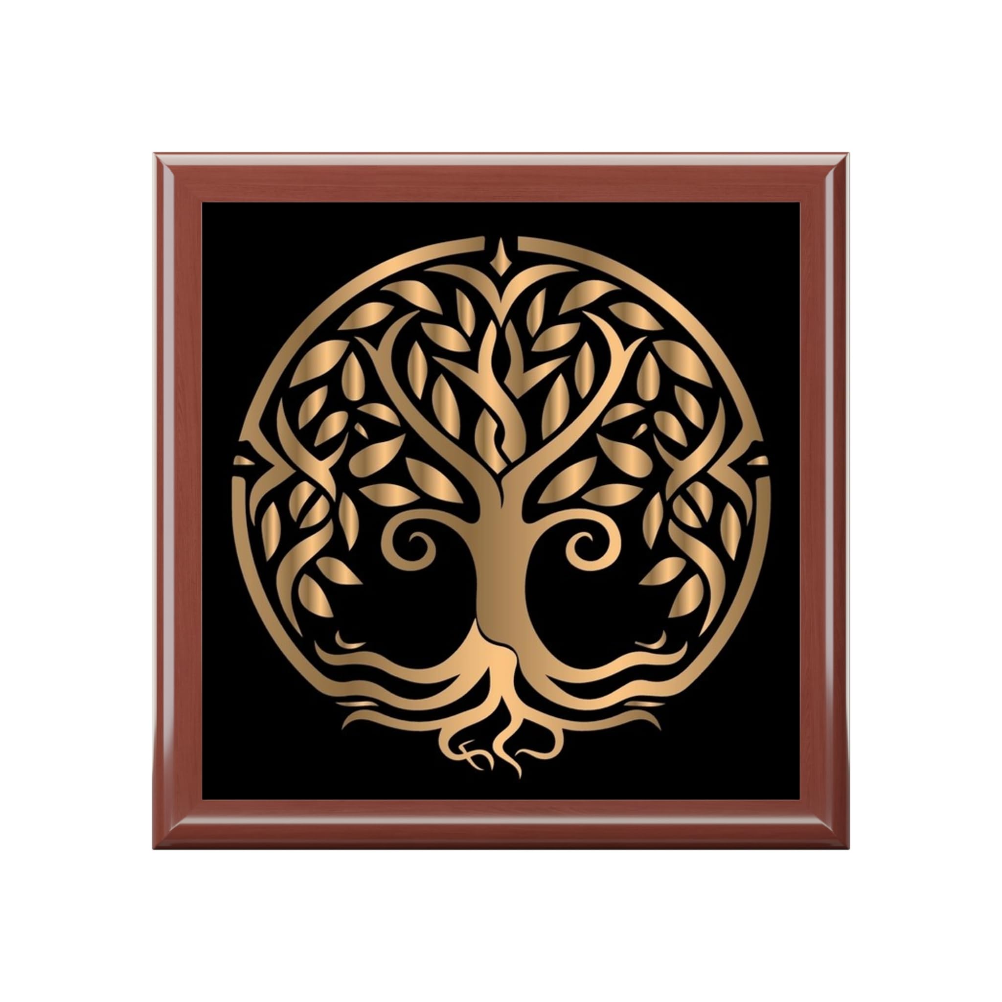 Jewelry Box, Tree of Life Design Jewelry Storage Organizer, Wooden Trinket Holder, Ring Case, Gift for Women