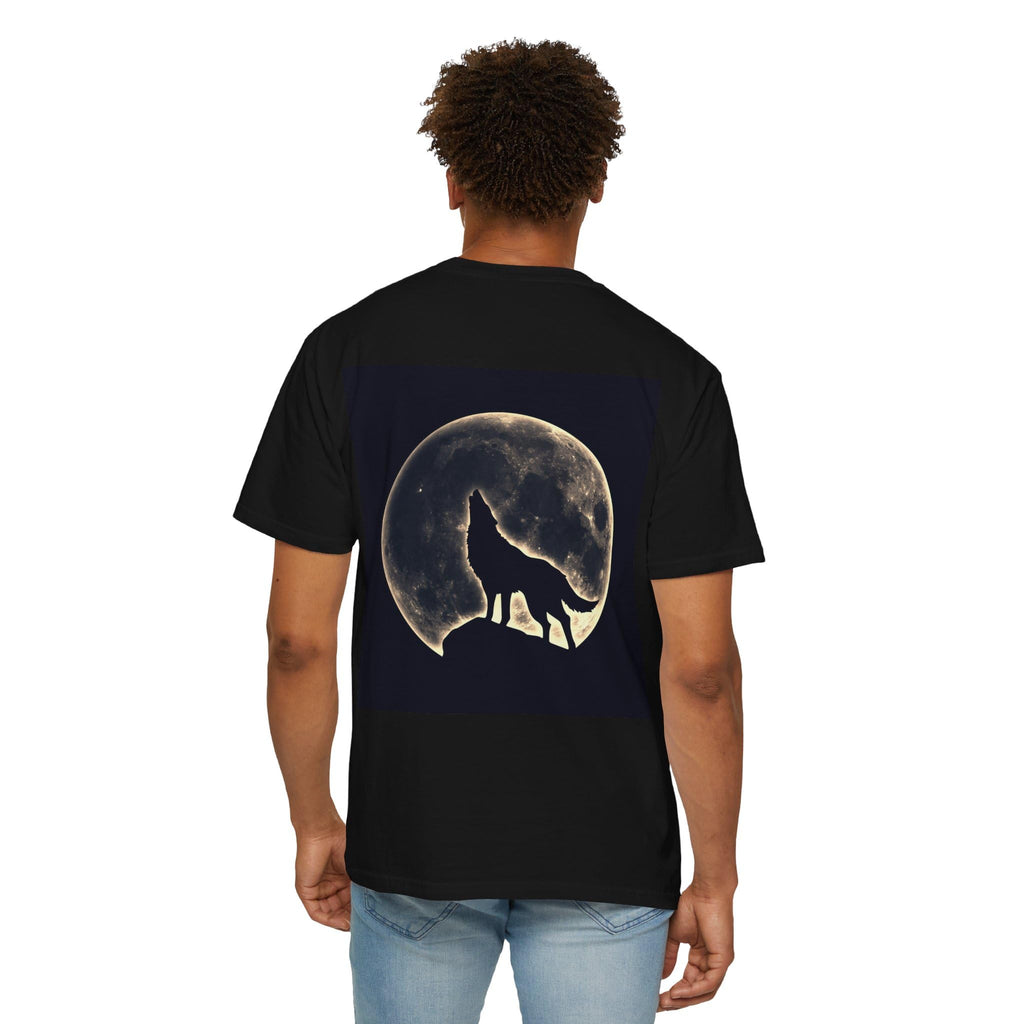 Wolf Howling at The Moon Unisex T-Shirt, Wildlife Animal Tee, Nature Lover Shirt, Moon Phase Top, Outdoor Adventure Apparel