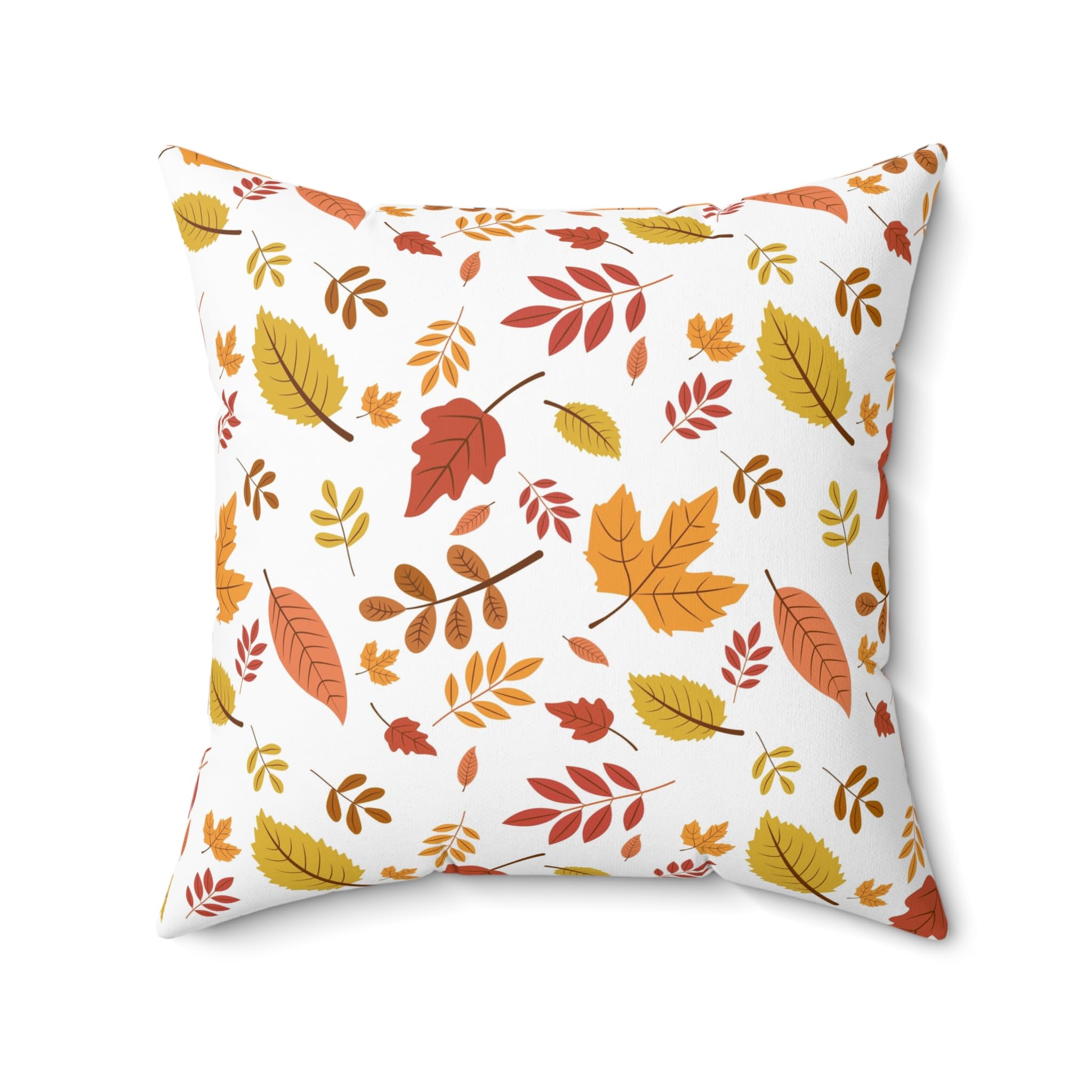 Autumn Spun Polyester Square Pillow, Fall Decor, Cozy Home Accent, Seasonal Pillow, Decorative Throw Cushion